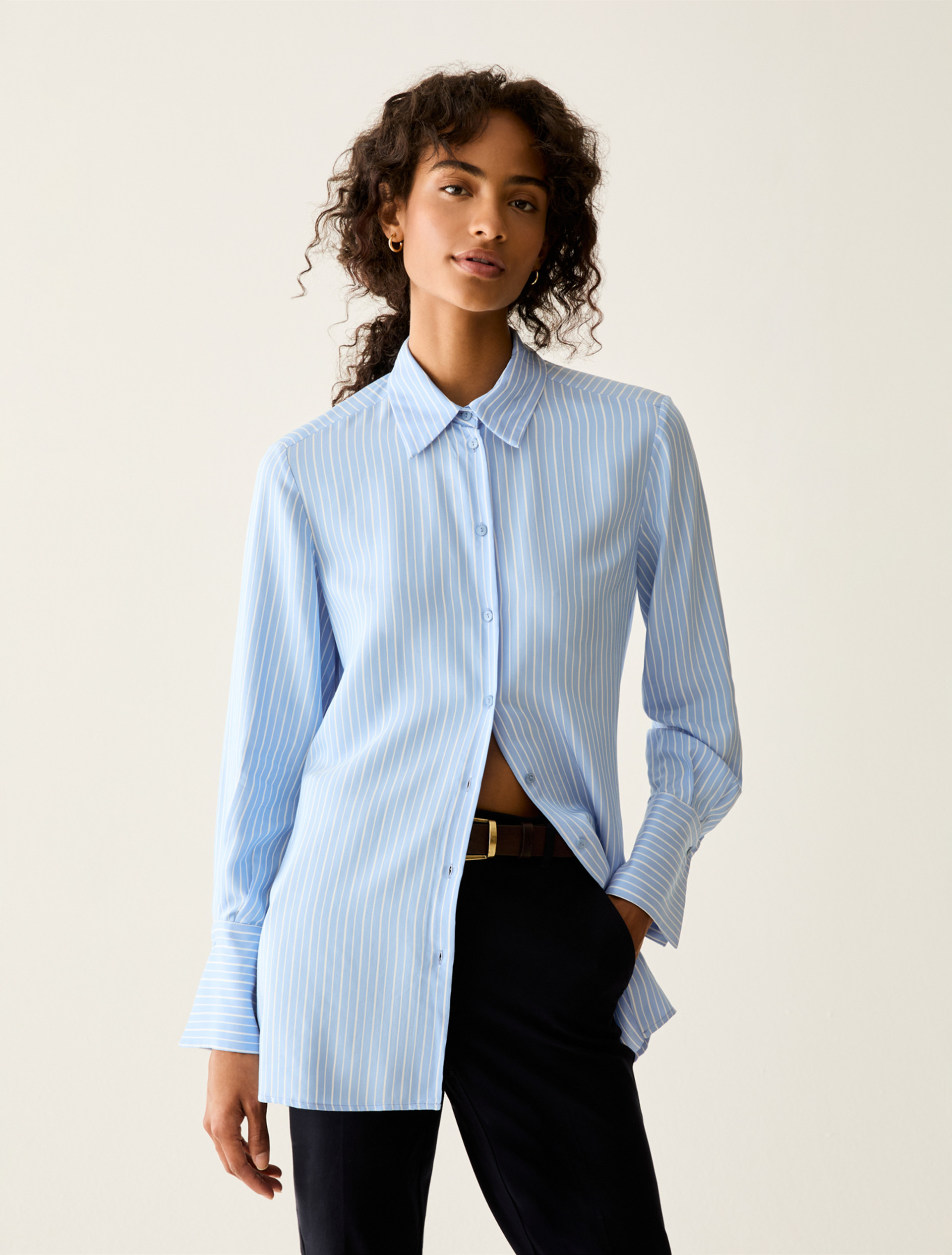 Fluid twill shirt - LIGHT BLUE - Pennyblack - 1