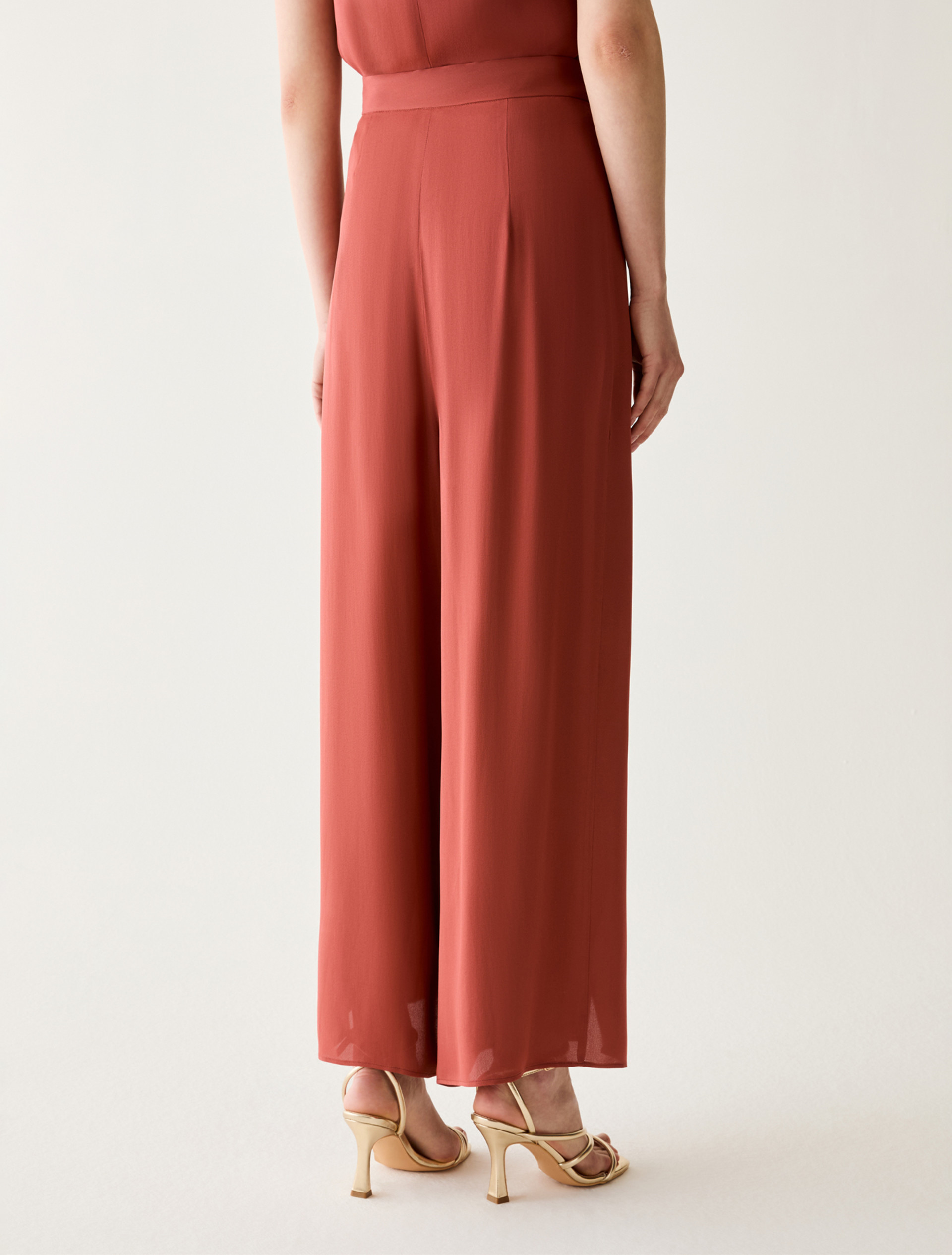 Double georgette trousers - RED - pennyblack