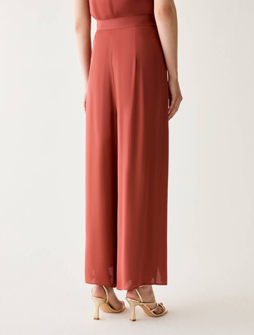 Double georgette trousers - RED - Pennyblack - 3