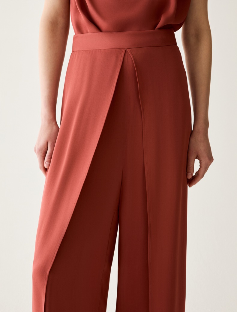 Double georgette trousers - RED - pennyblack