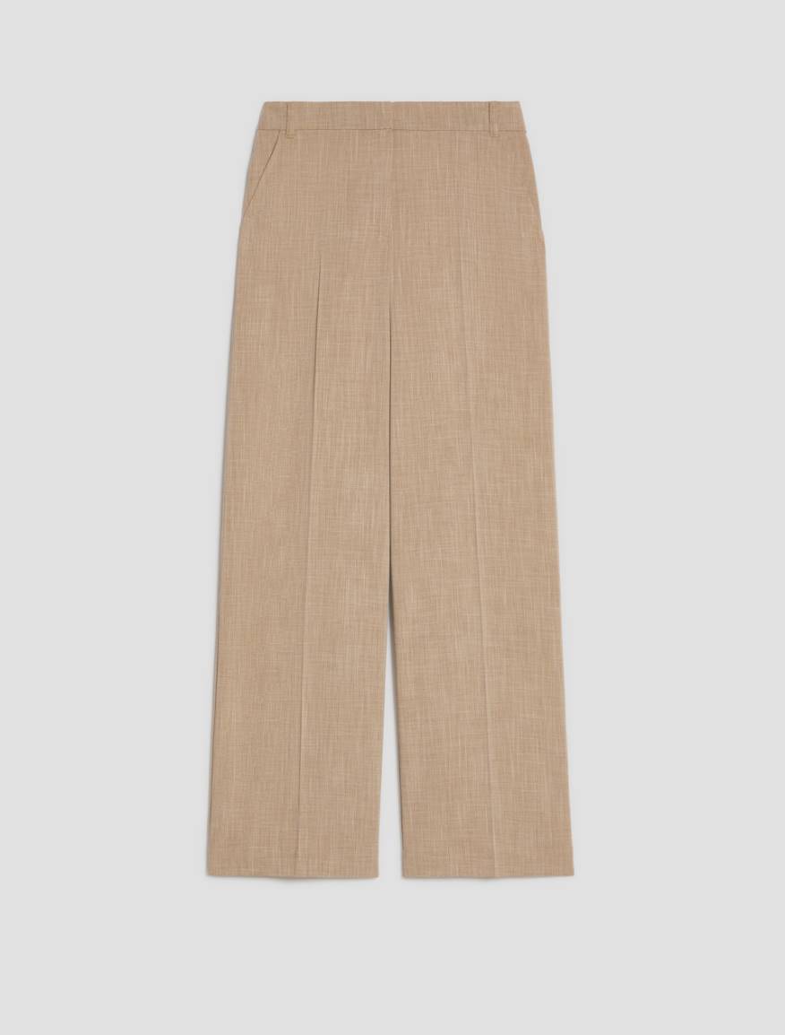 Wide trousers in mélange fabric - BEIGE - Pennyblack - 2
