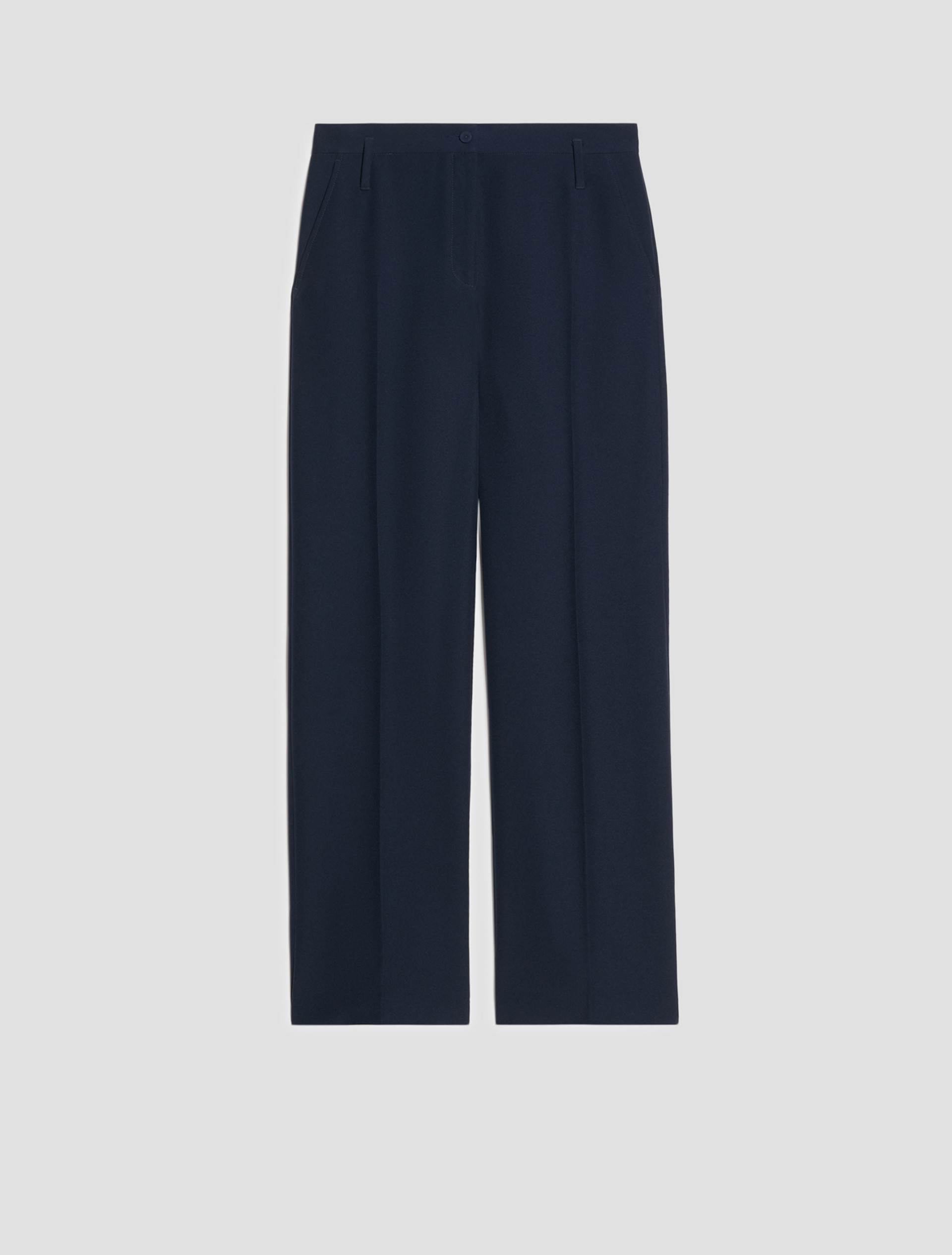 Straight-cut cady trousers - NAVY - Pennyblack - 2