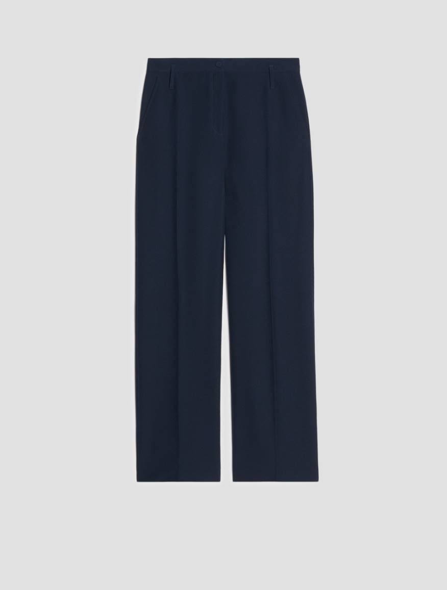 Straight-cut cady trousers - NAVY - Pennyblack - 2