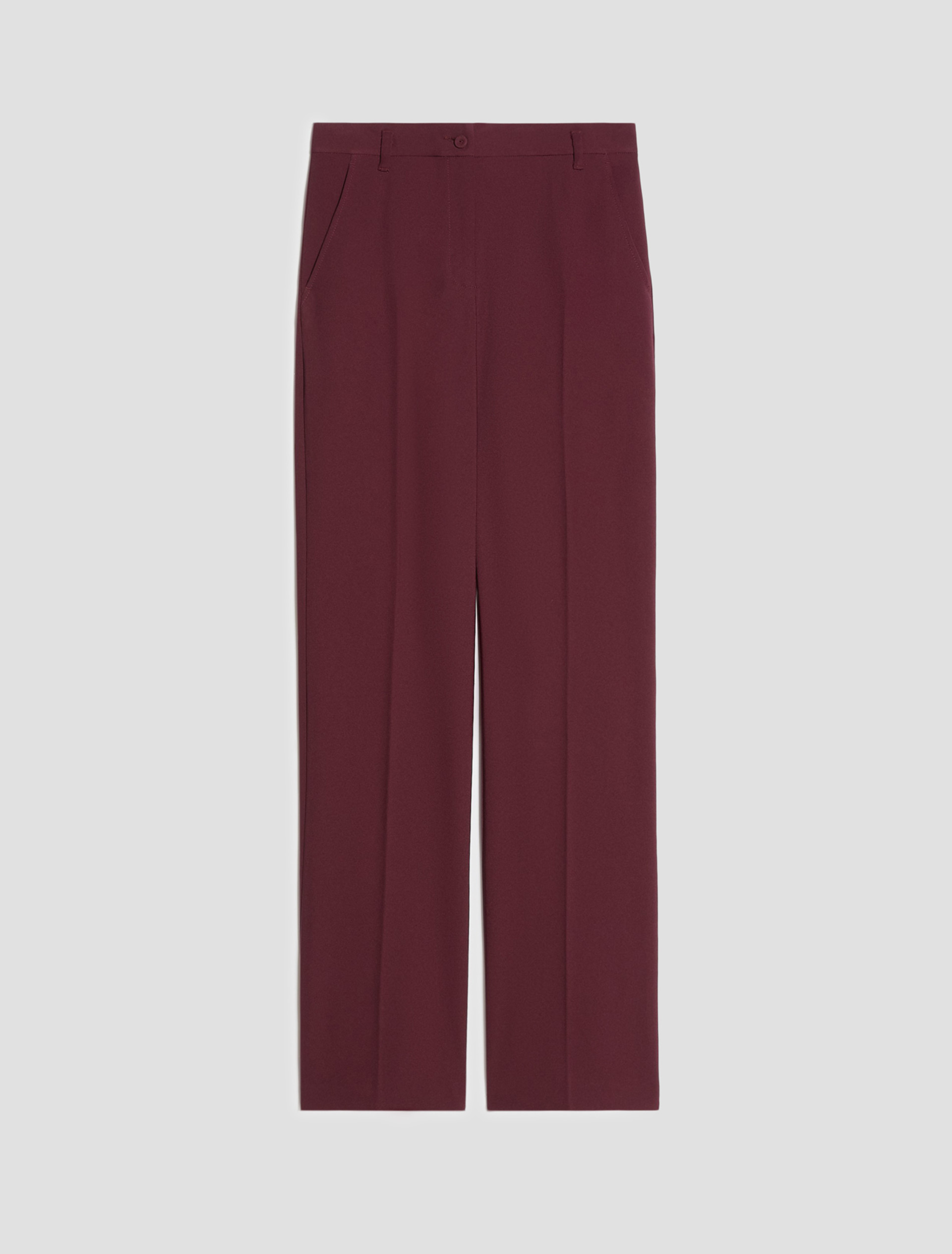 Straight-cut cady trousers - BORDEAUX - Pennyblack - 2