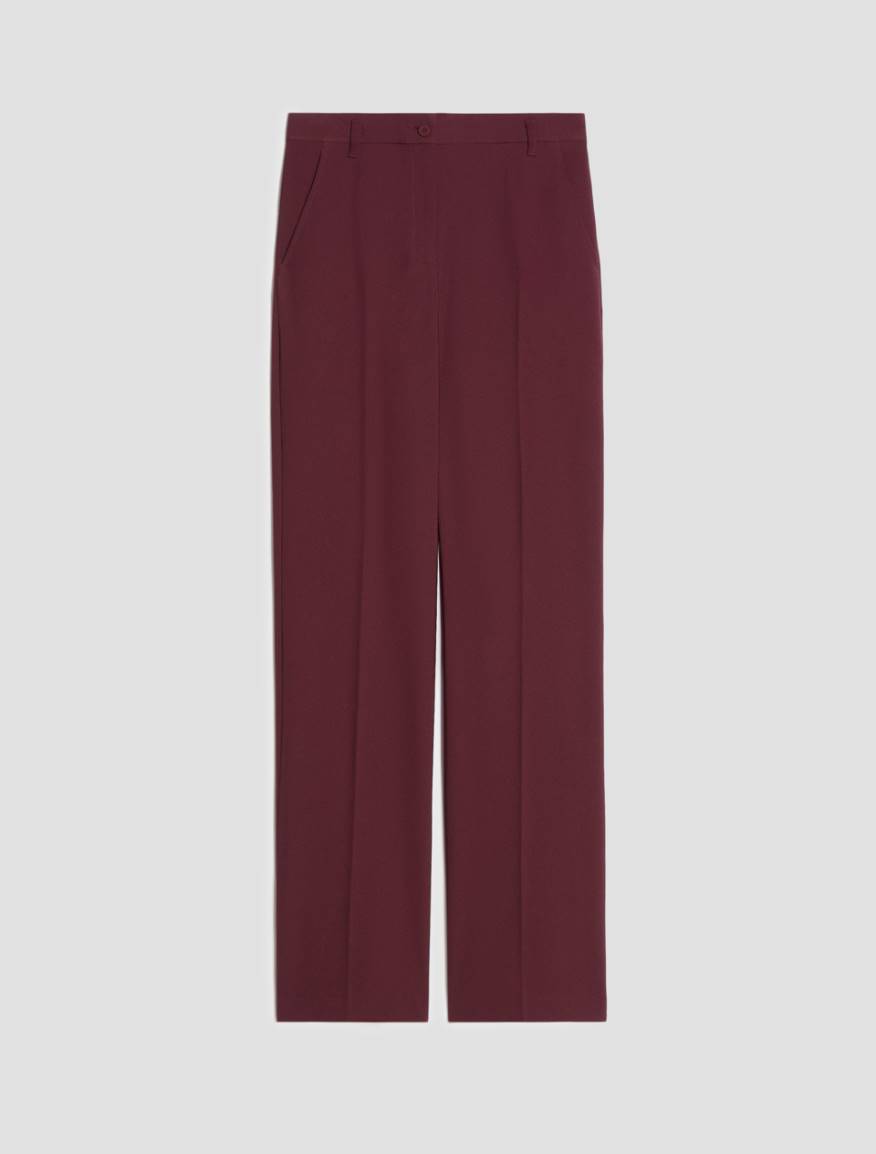 Straight-cut cady trousers - BORDEAUX - Pennyblack - 2