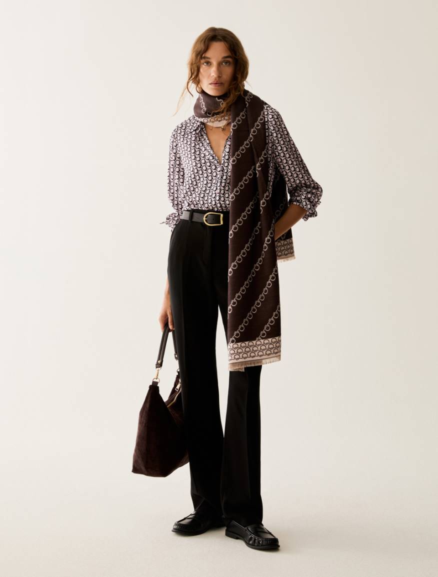 Straight-cut cady trousers - BLACK - Pennyblack - 5