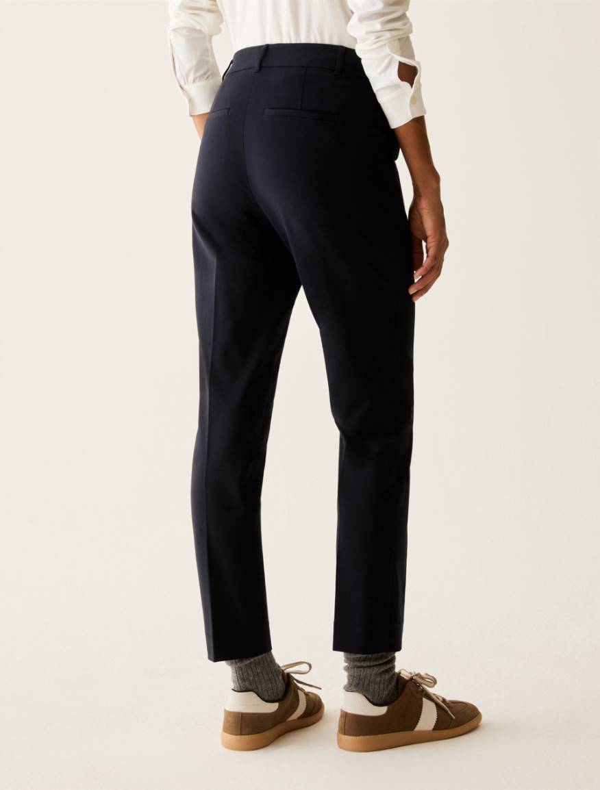 Slim-cut trousers - NAVY - Pennyblack - 3