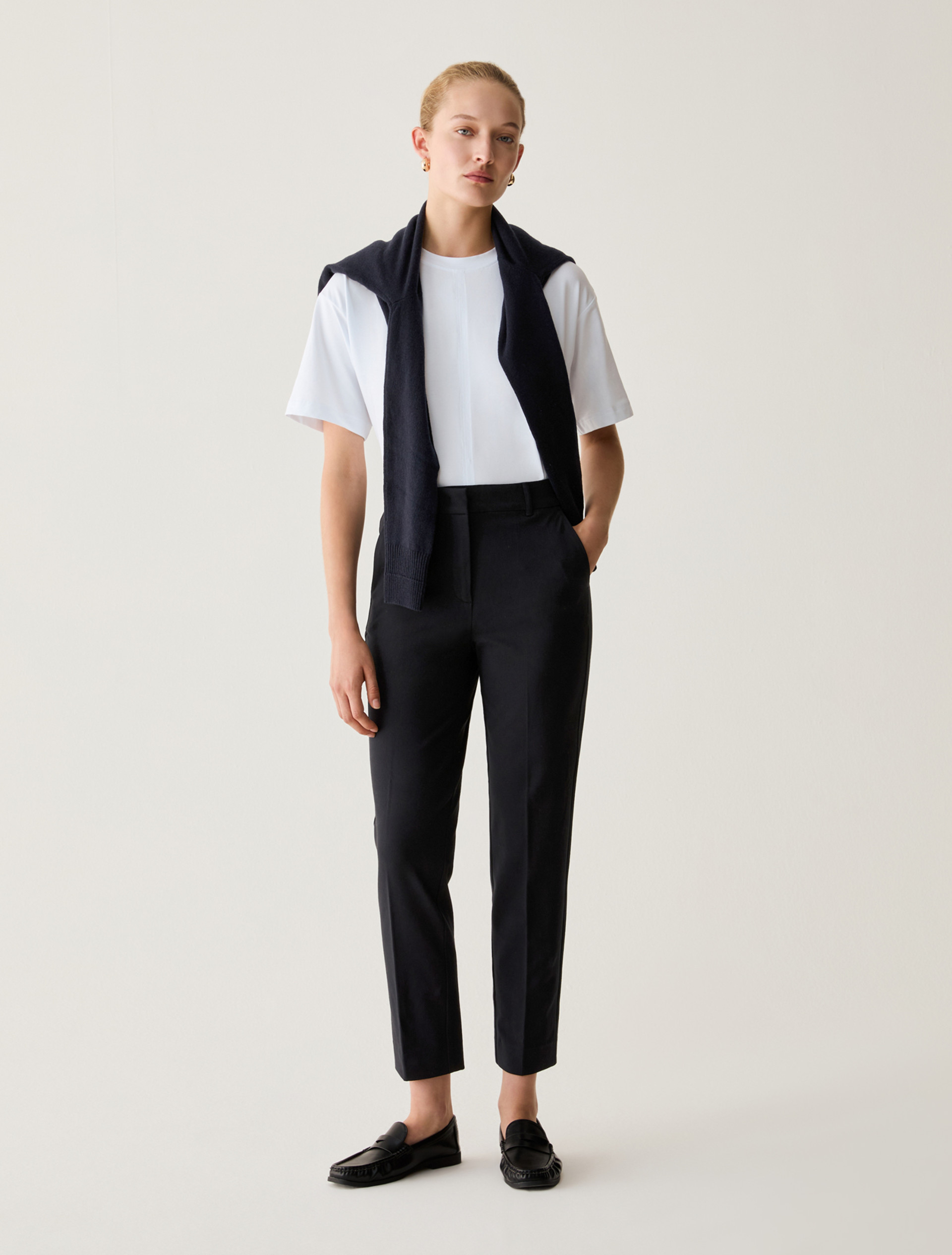 Slim-cut trousers - BLACK - Pennyblack - 1