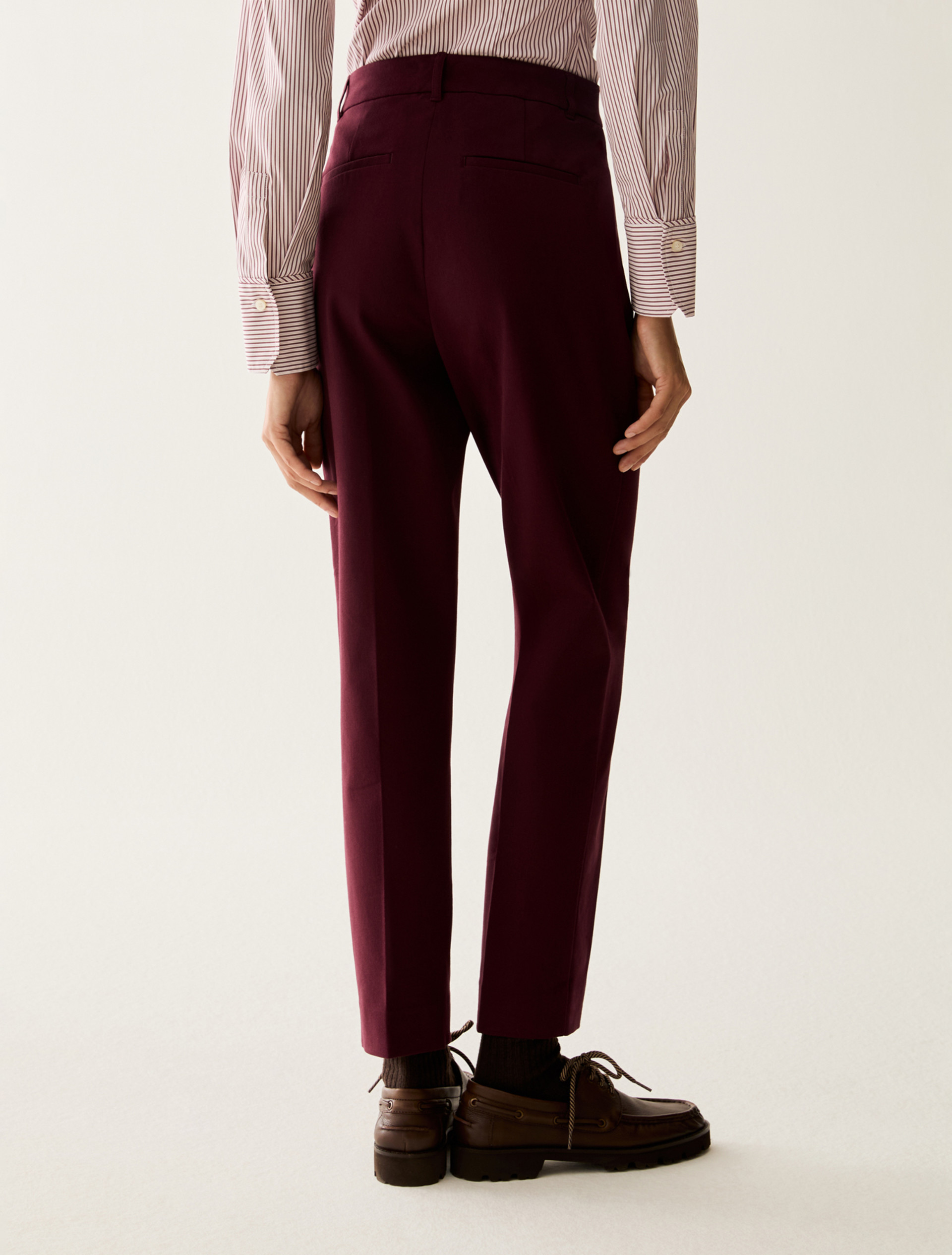 Slim-cut trousers - BORDEAUX - Pennyblack - 3