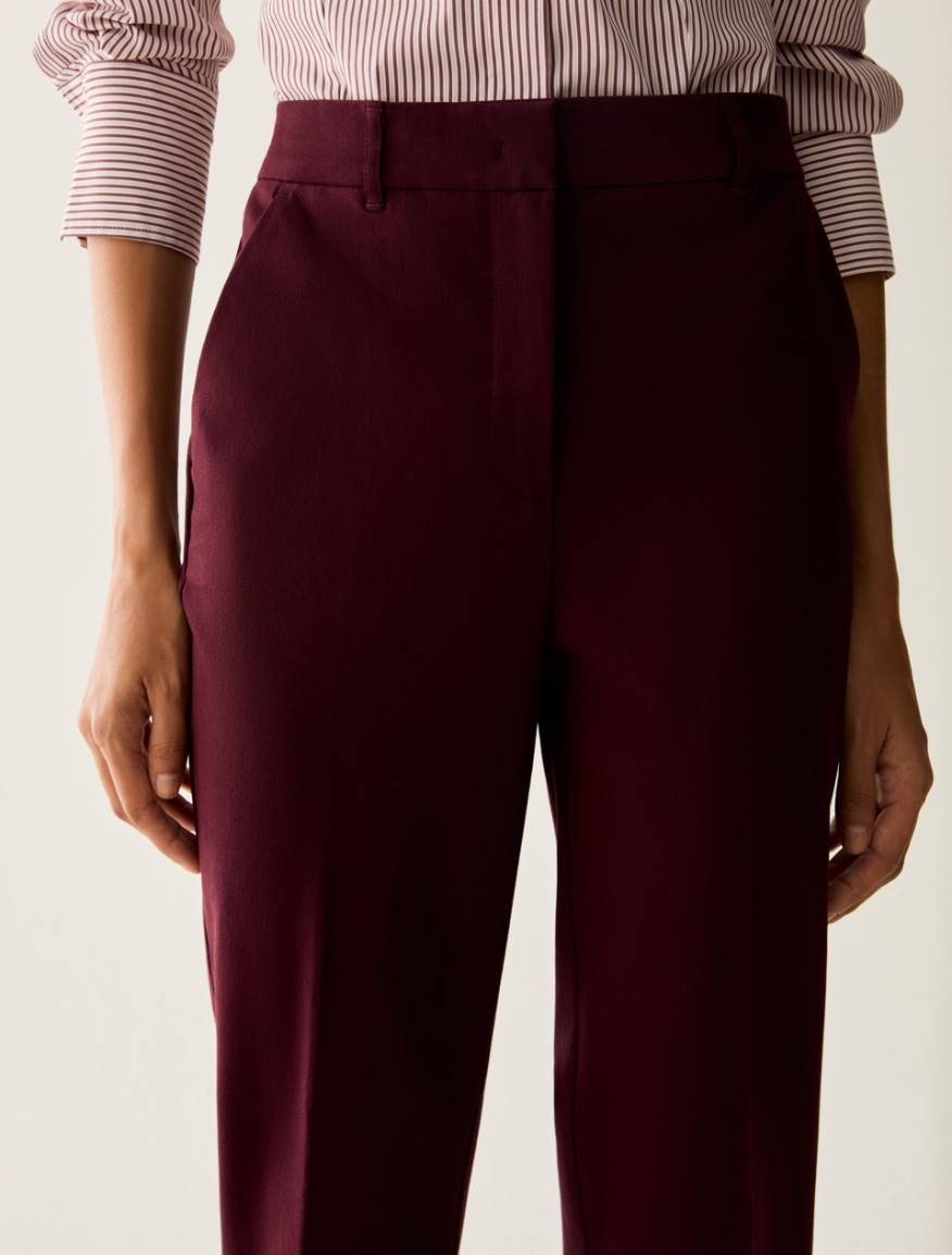 Slim-cut trousers - BORDEAUX - Pennyblack - 4