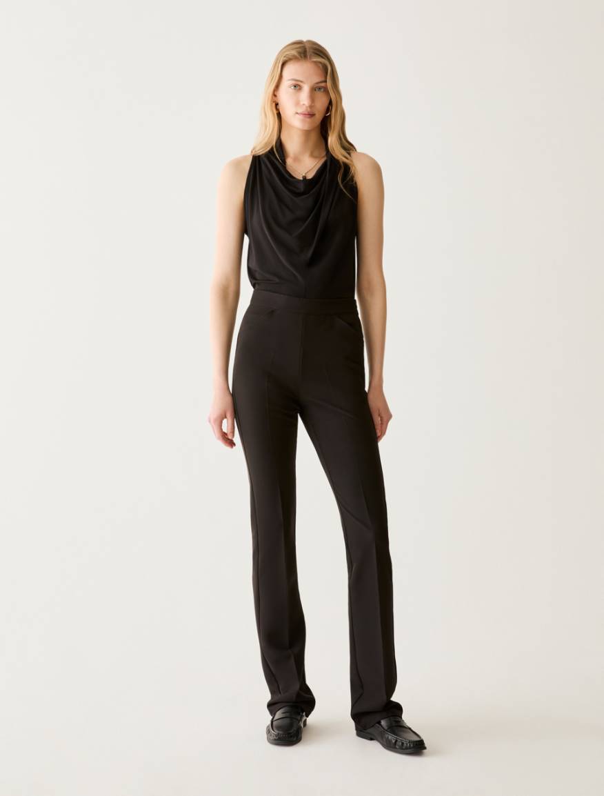 Technical fabric trousers - BLACK - Pennyblack