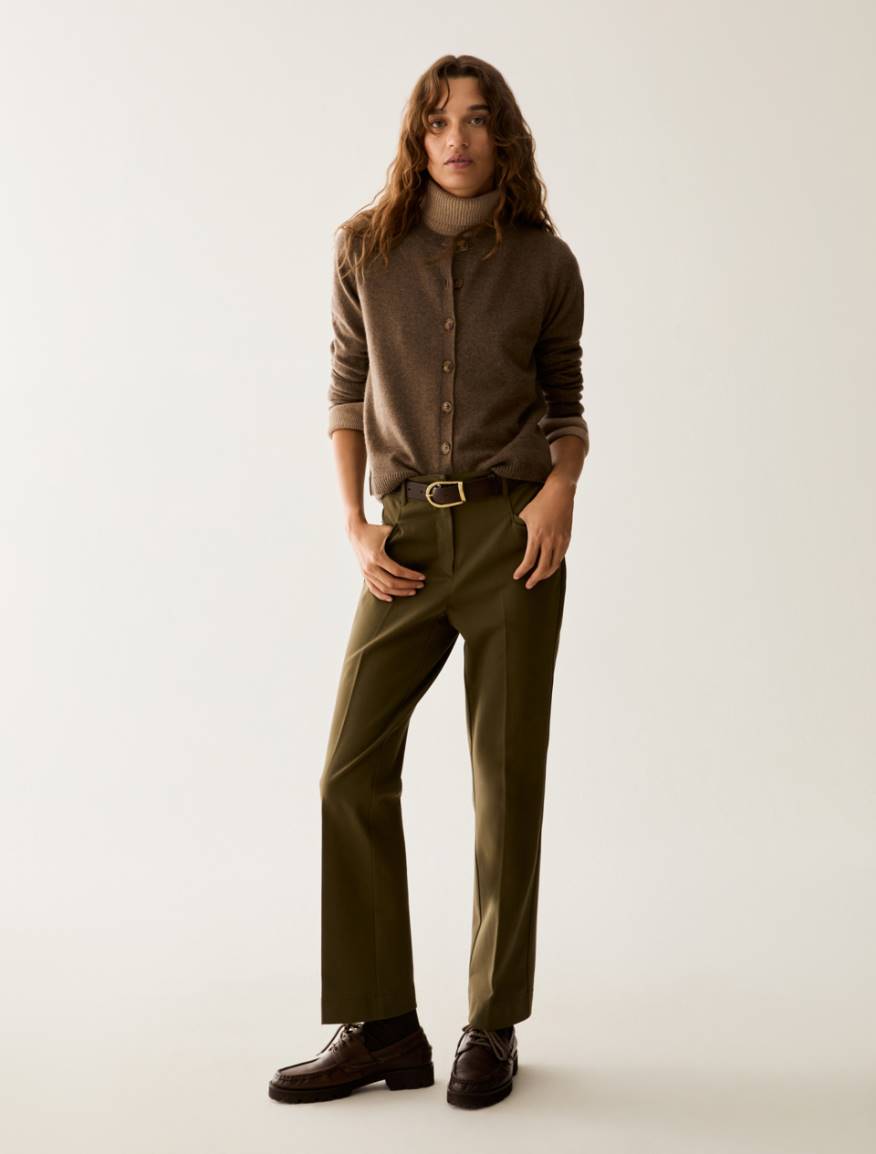Mini-flare cut trousers - KAKI - Pennyblack