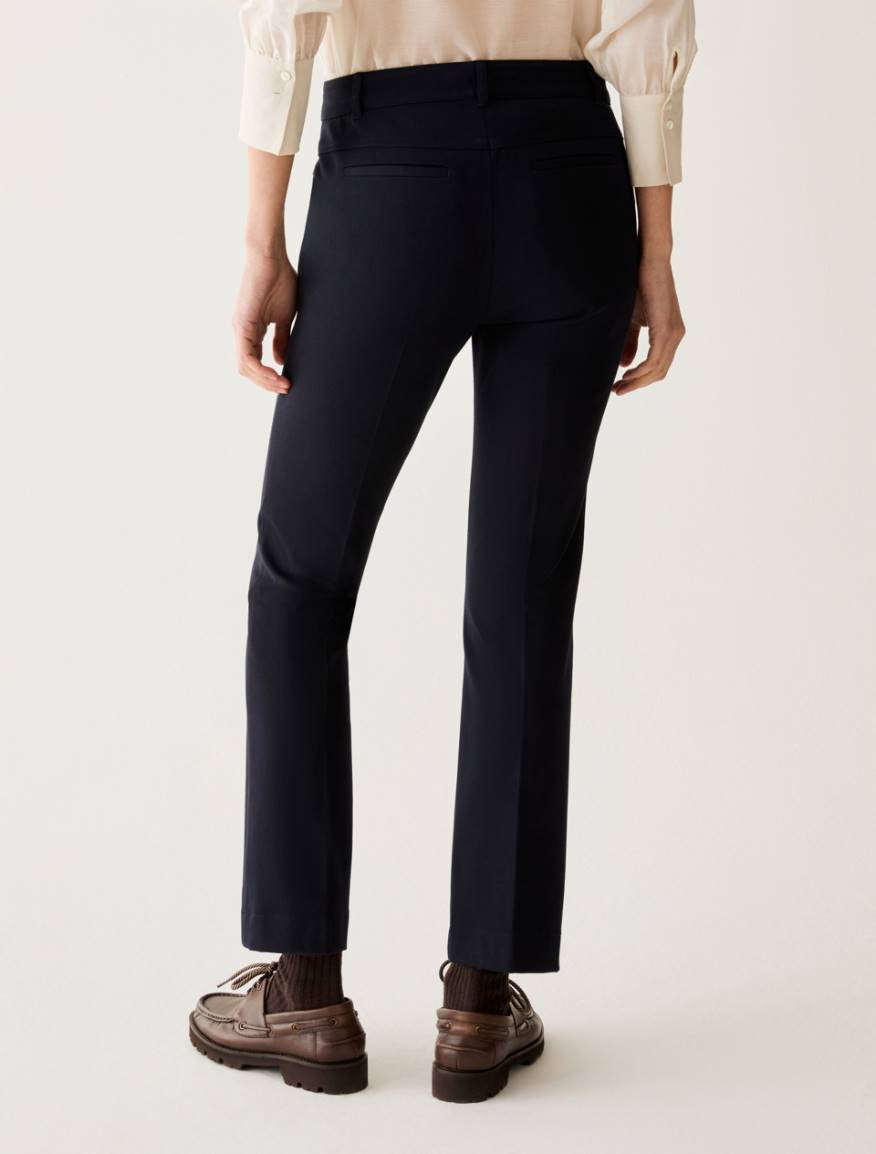 Mini-flare cut trousers - NAVY - Pennyblack - 3