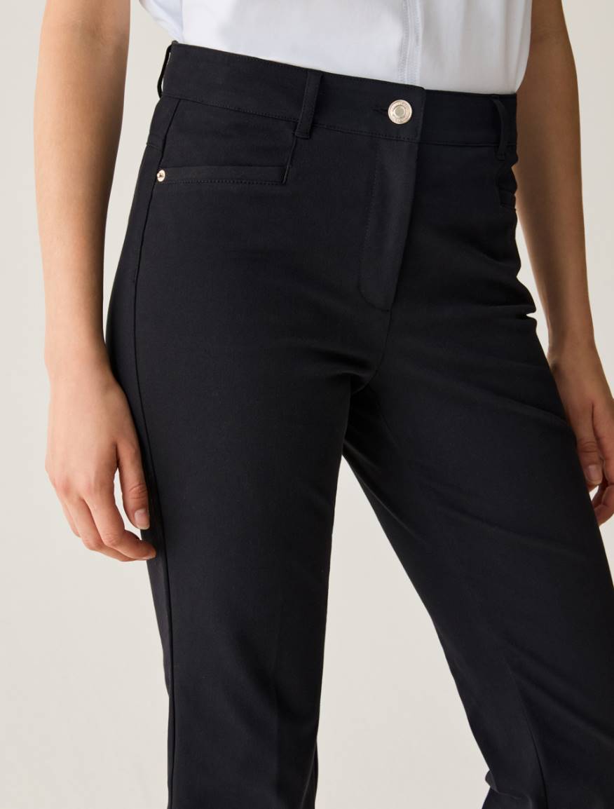 Mini-flare cut trousers - BLACK - Pennyblack - 4