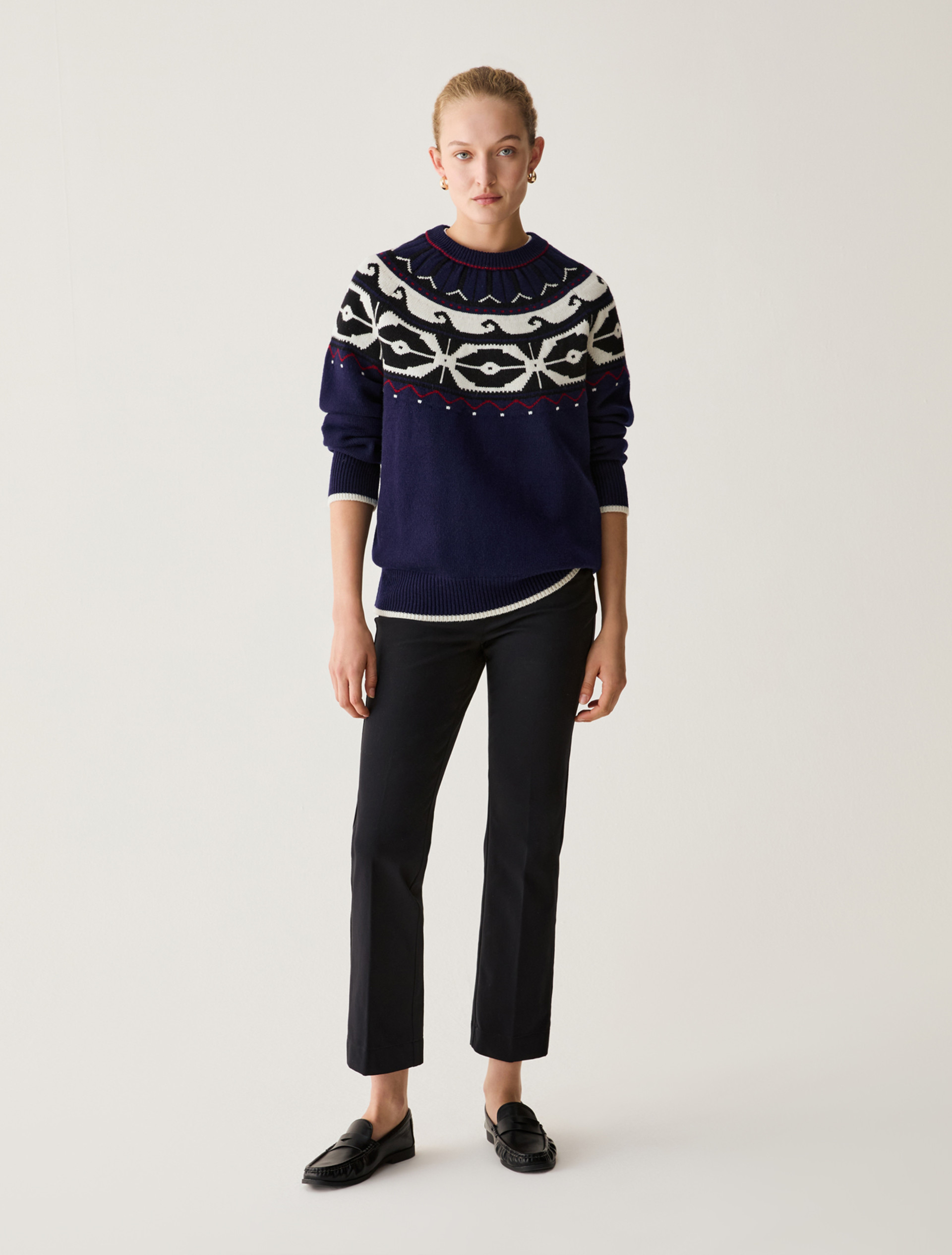 Mini-flare cut trousers - BLACK - Pennyblack - 1