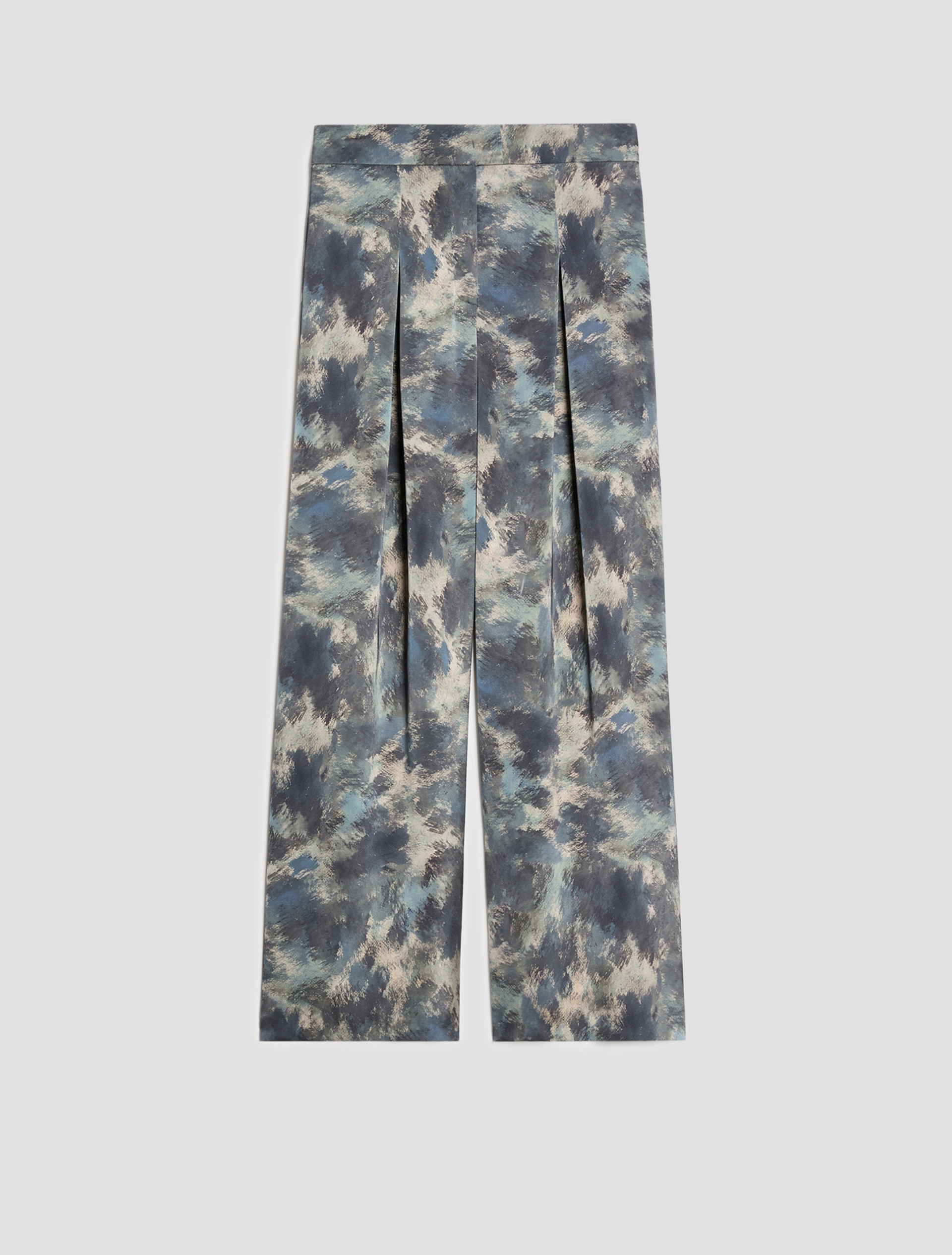 Wide-fit double satin trousers - LIGHT BLUE - Pennyblack - 2