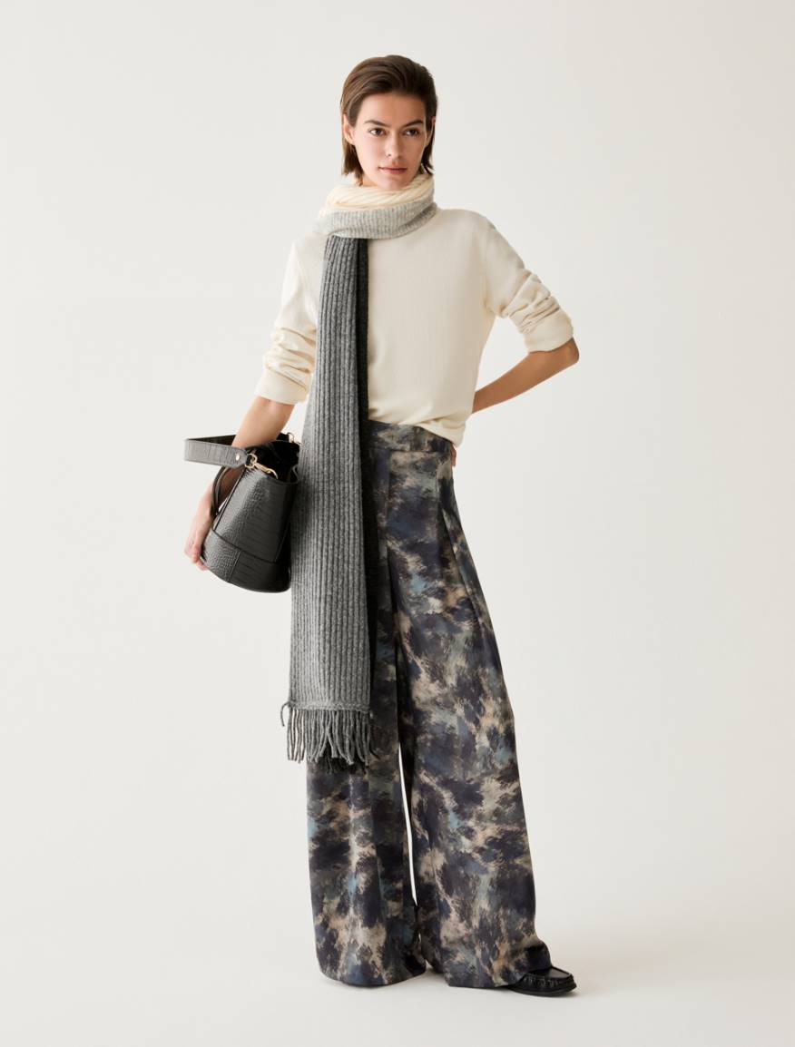 Wide-fit double satin trousers - LIGHT BLUE - Pennyblack - 5