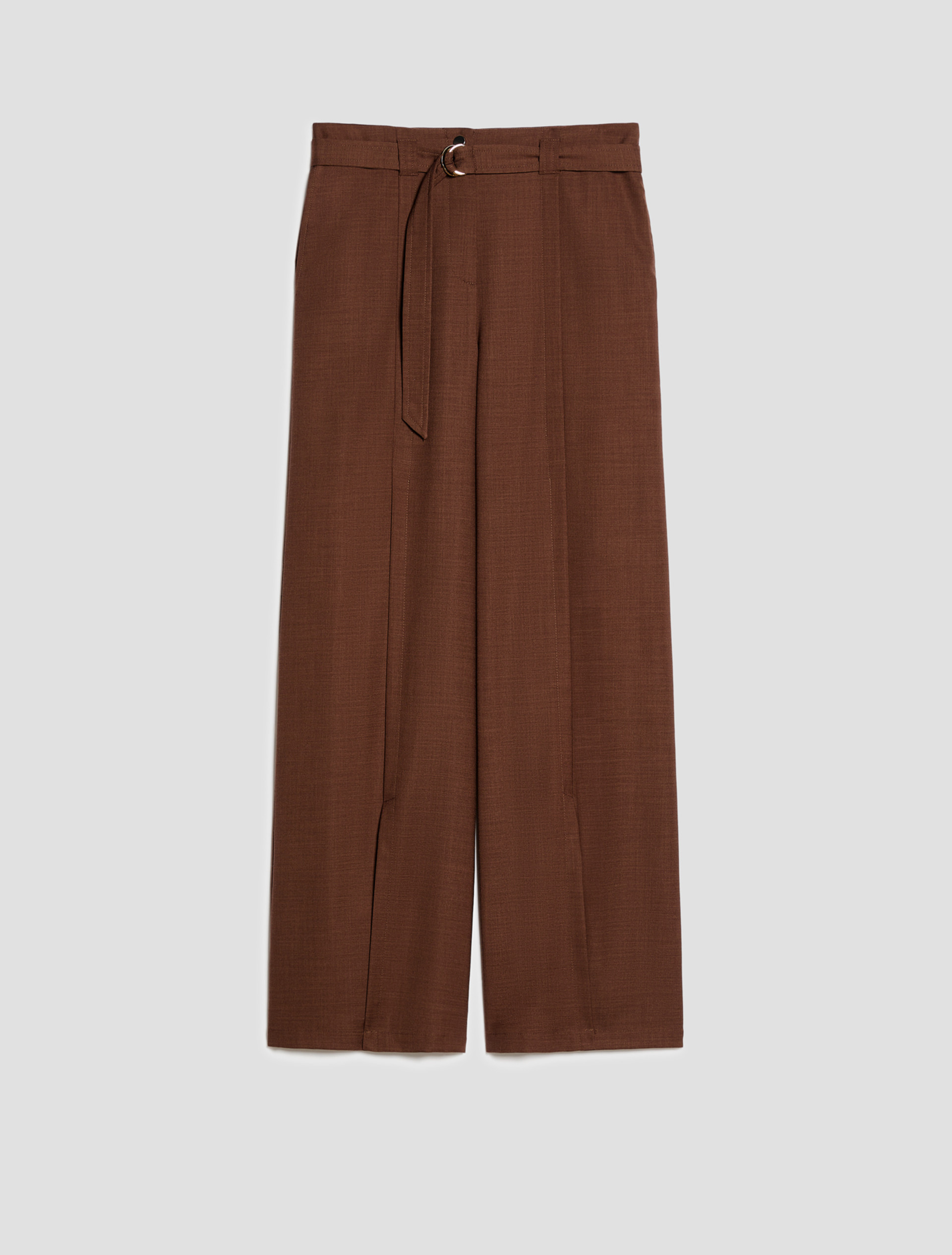 Wide-fit trousers with slits - TOBACCO BROWN - pennyblack