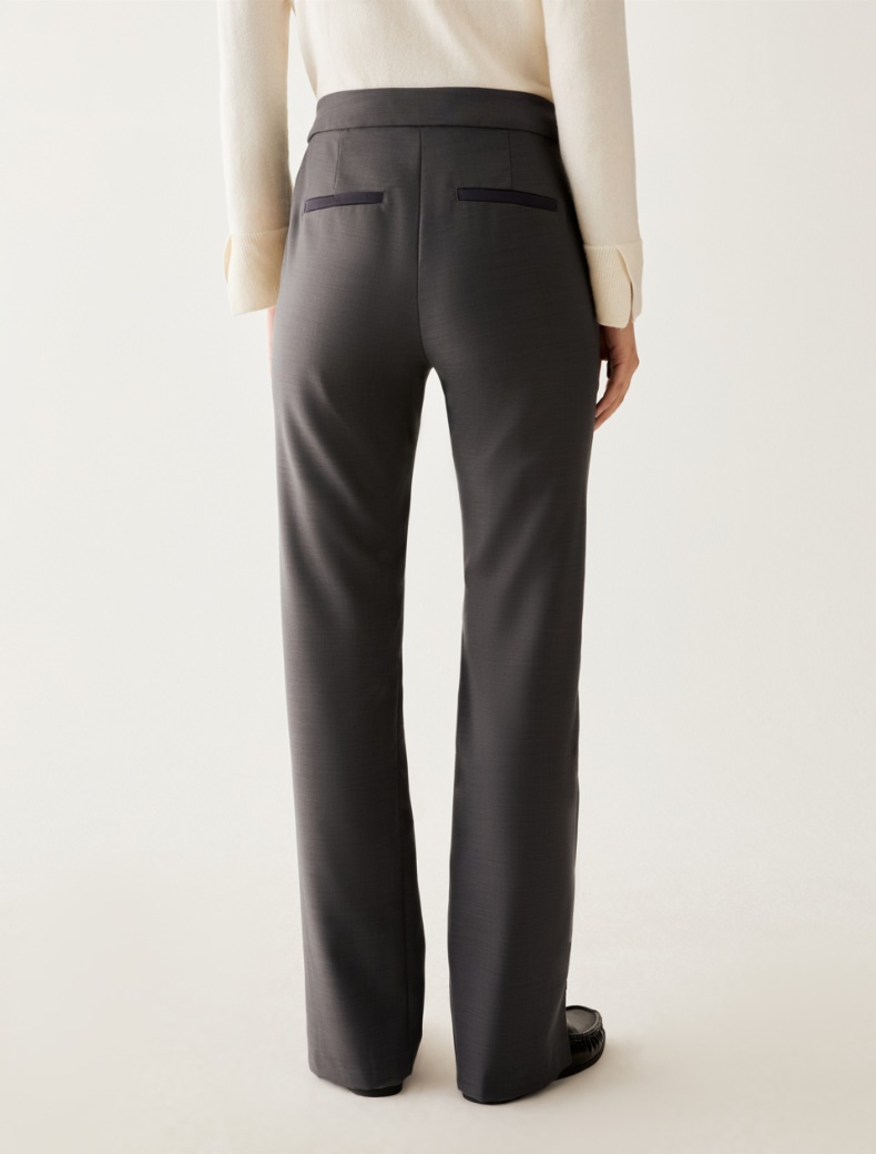 Satin-detail trousers - Pennyblack - 3