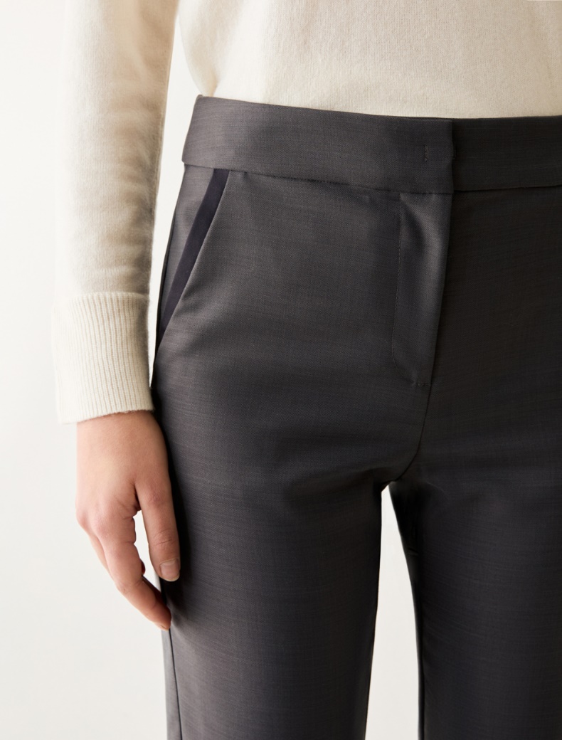 Satin-detail trousers - Pennyblack - 4