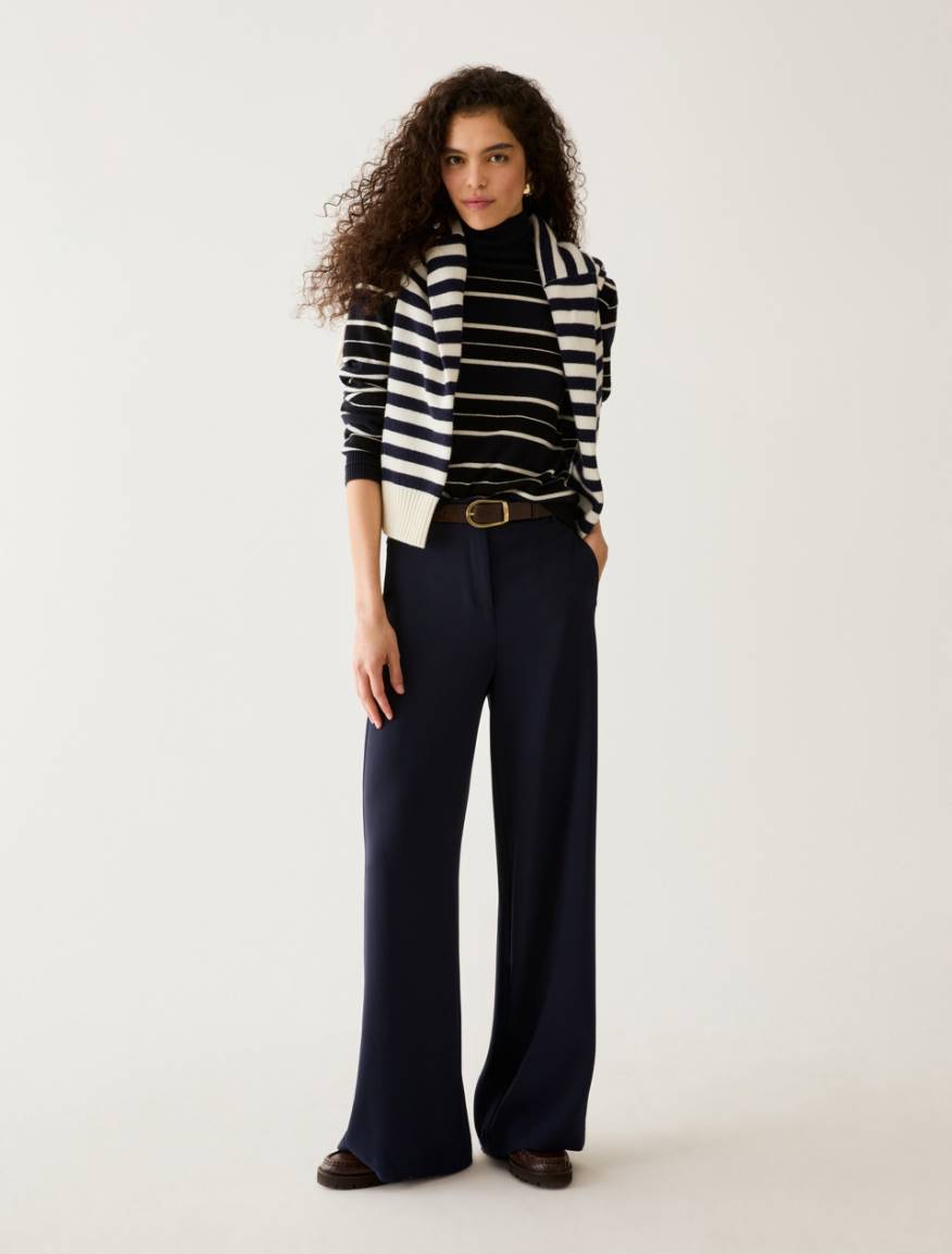 Wide cady trousers - NAVY - Pennyblack