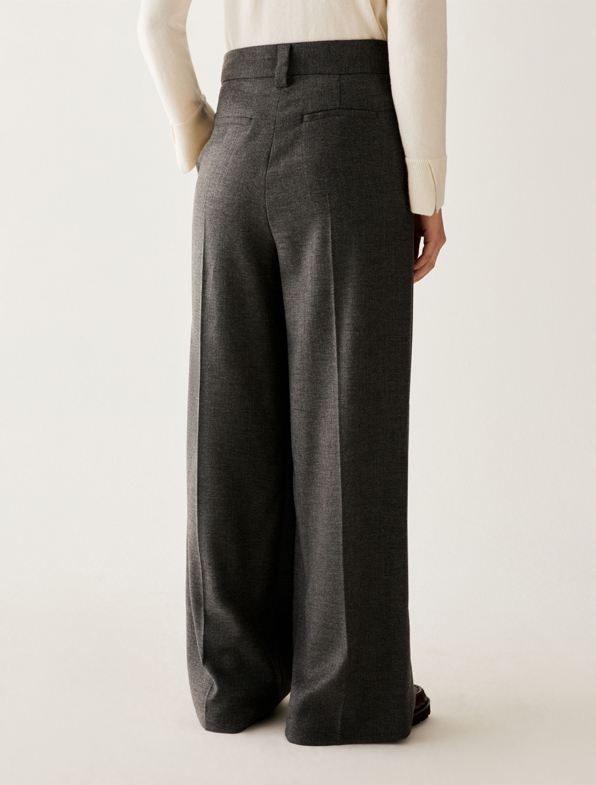 Lamé micro-pattern trousers - PEWTER - Pennyblack - 3