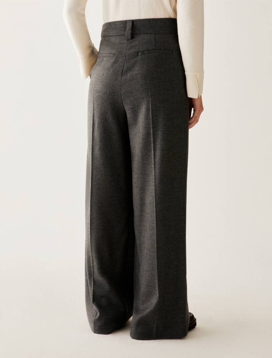 Lamé micro-pattern trousers - PEWTER - Pennyblack - 3