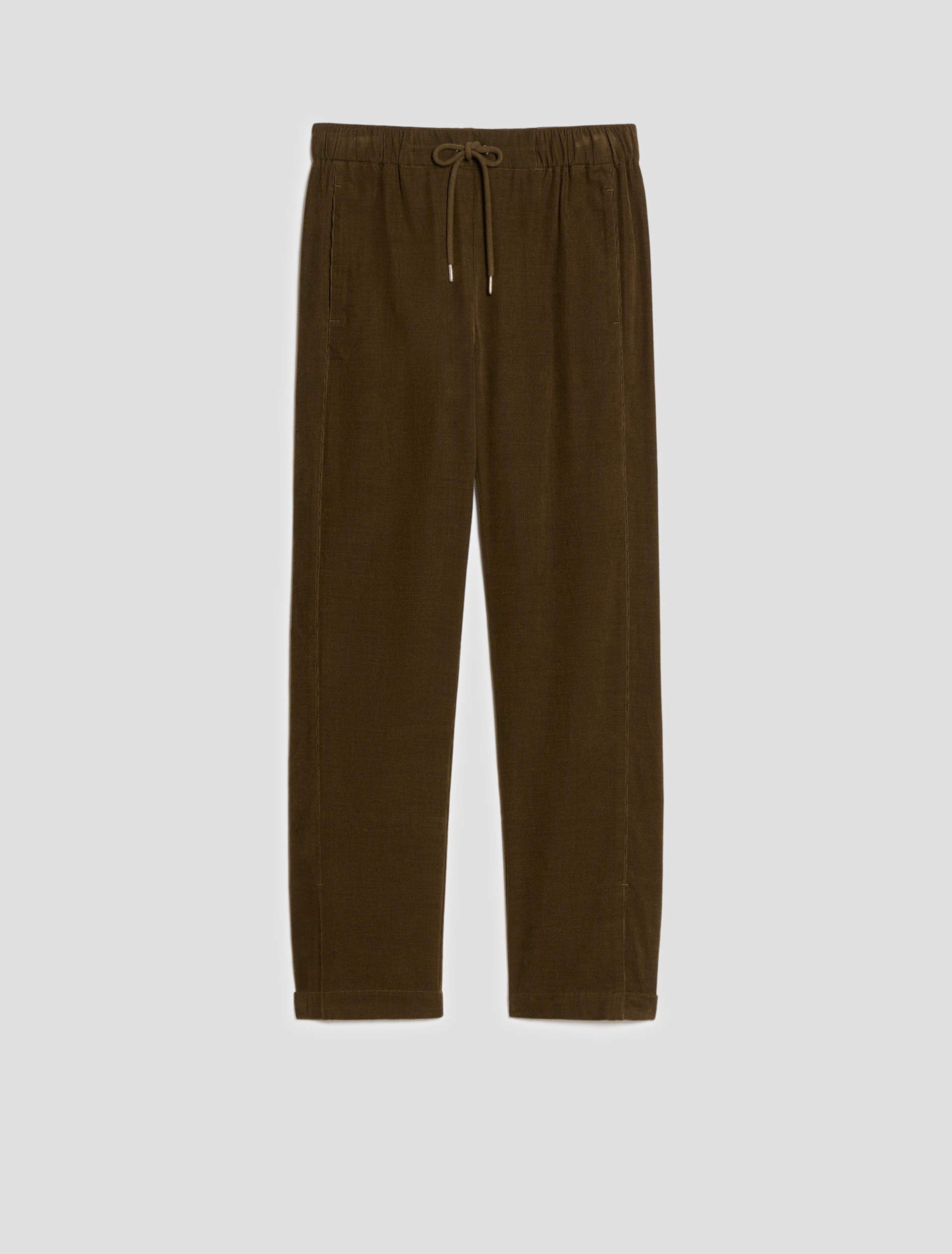 Carrot-cut corduroy trousers - KAKI - Pennyblack - 2