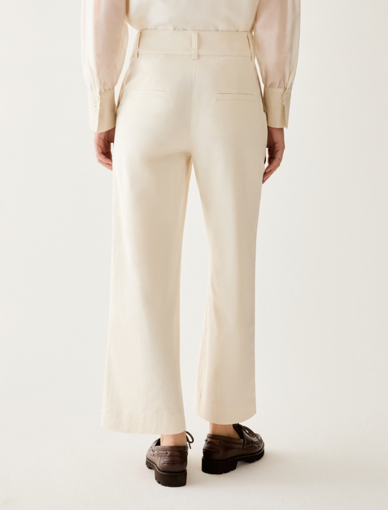 Soft gabardine trousers - WOOL WHITE - pennyblack