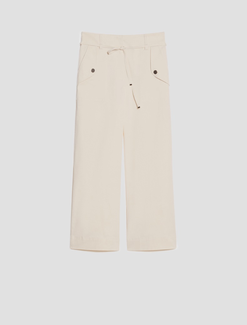 Soft gabardine trousers Soft gabardine trousers - WOOL WHITE - pennyblack