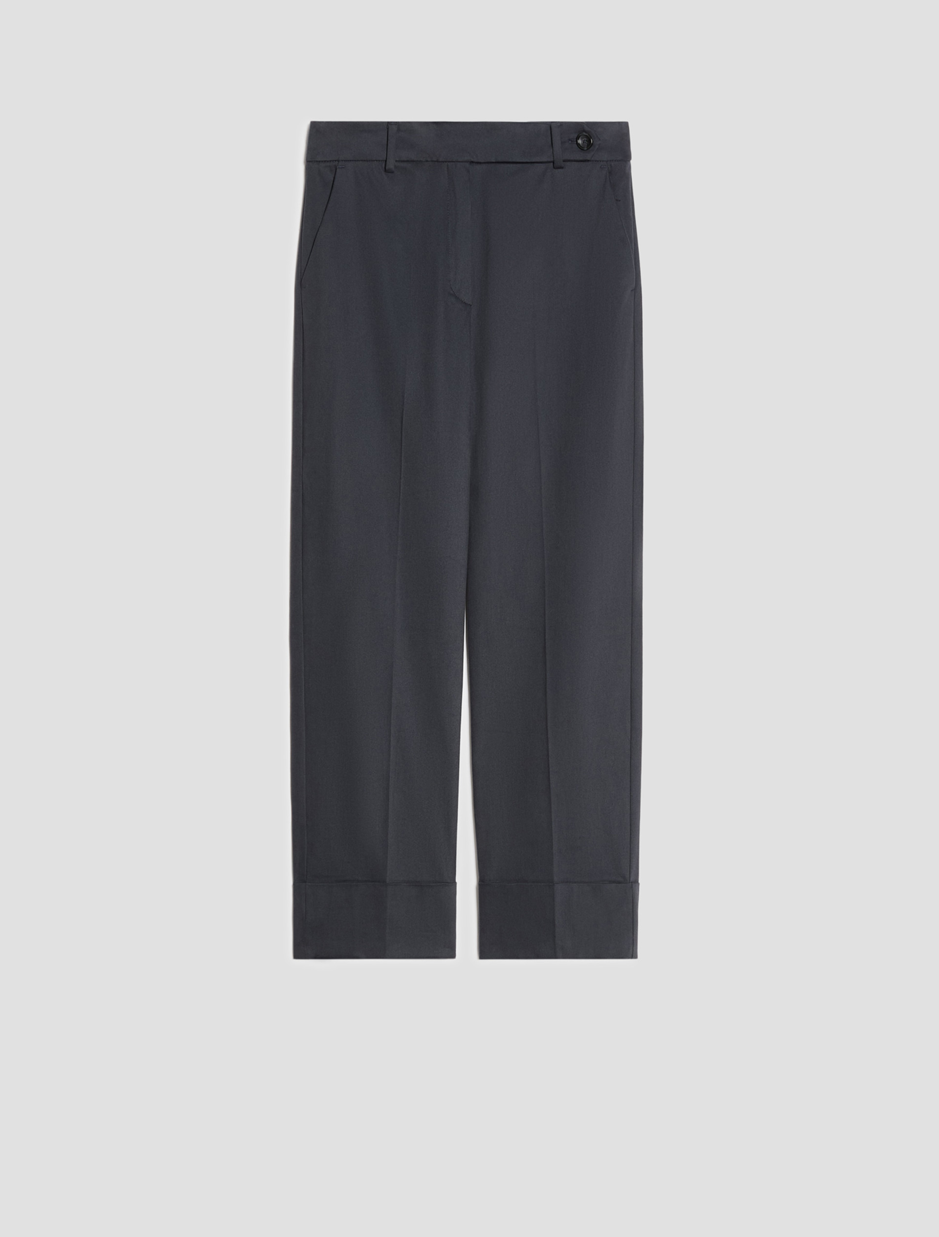 Cotton satin trousers - NAVY - pennyblack