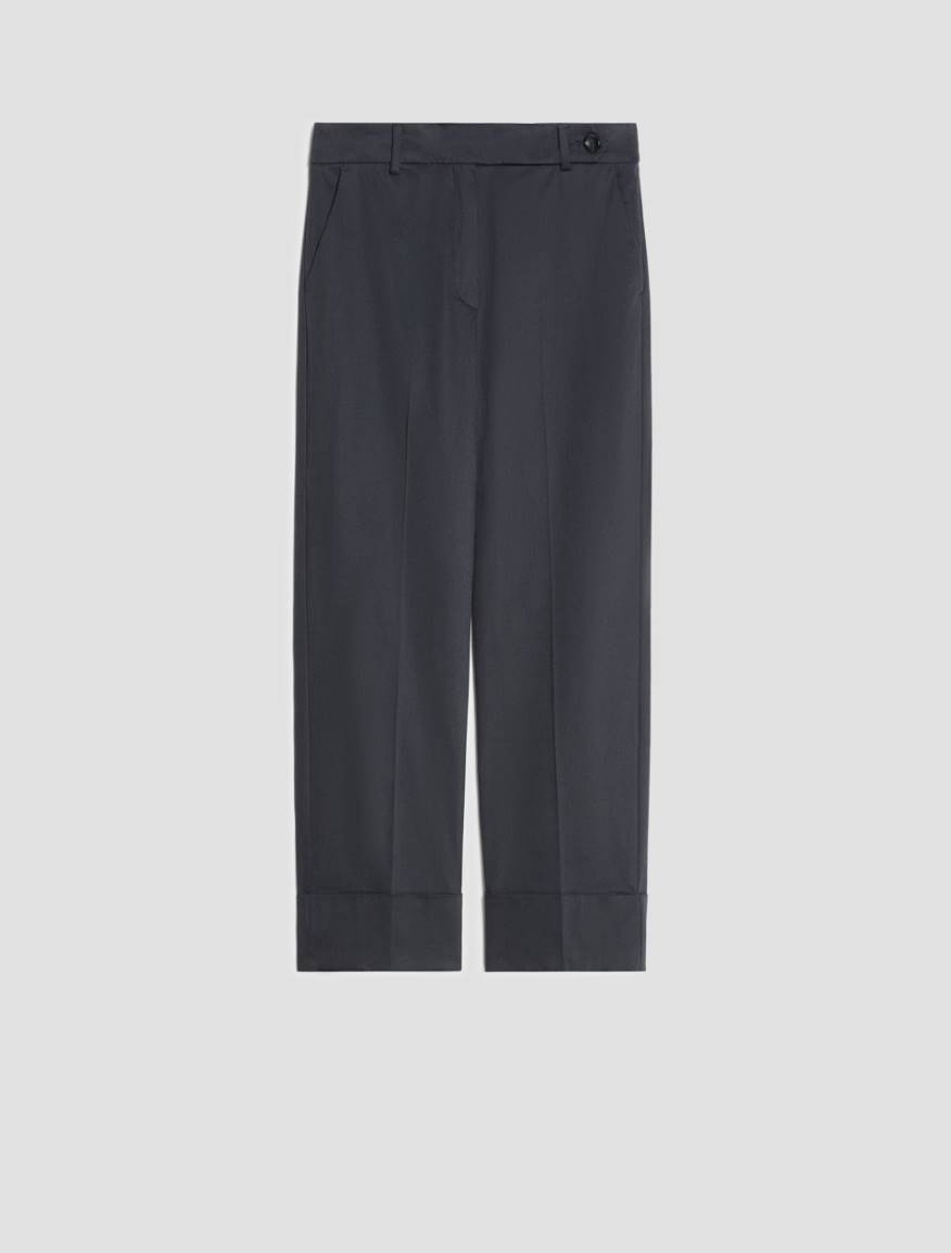 Cotton satin trousers - NAVY - Pennyblack - 2