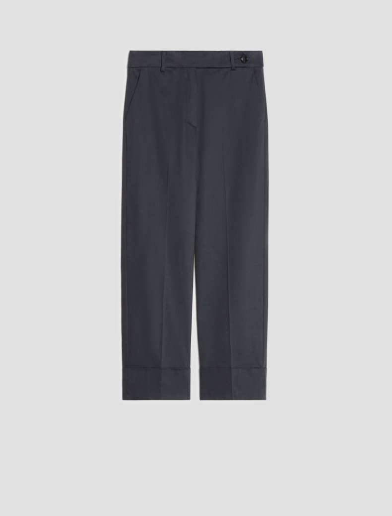 Cotton satin trousers Cotton satin trousers - NAVY - pennyblack