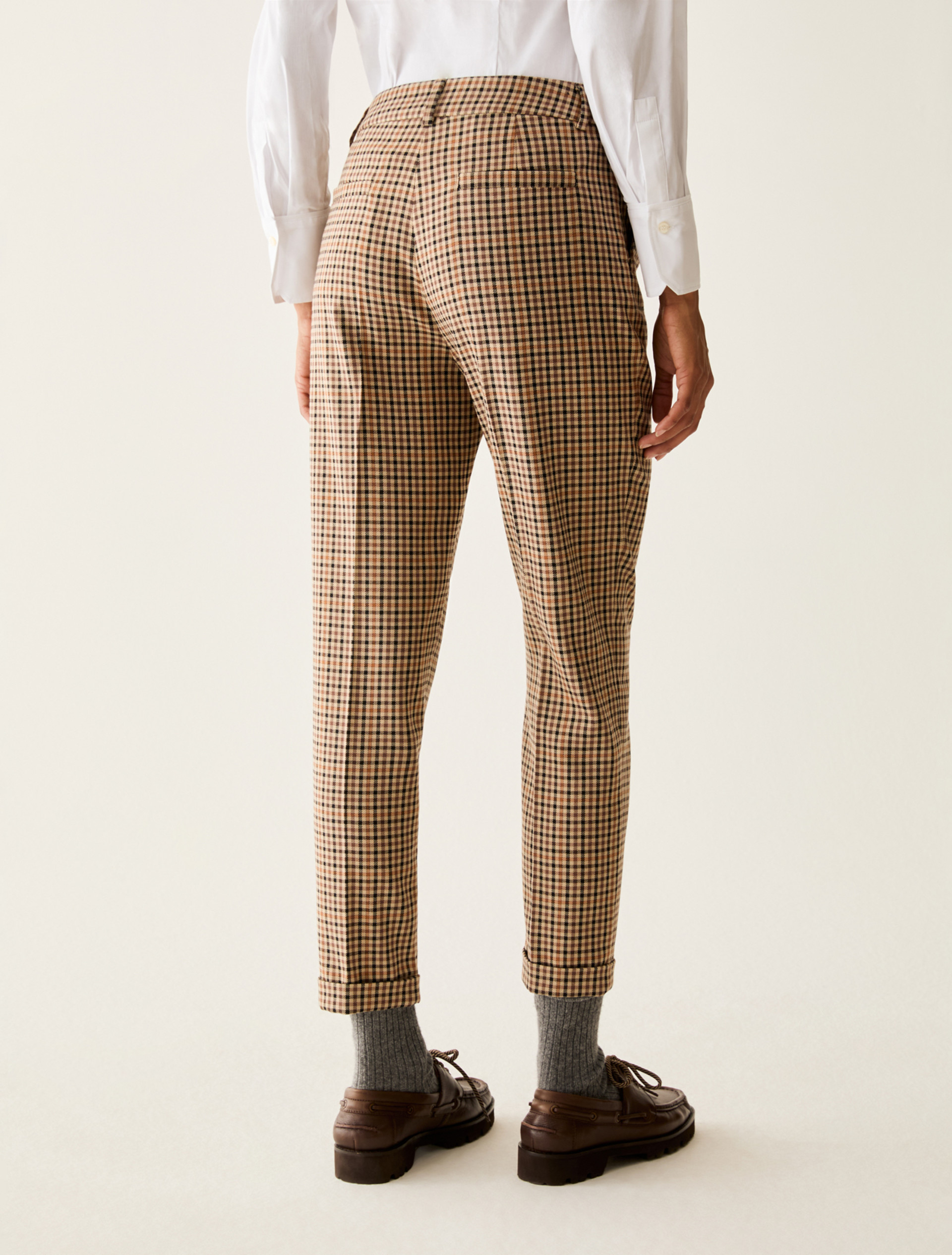 Slim-cut tailored trousers - CAMEL - Pennyblack - 3