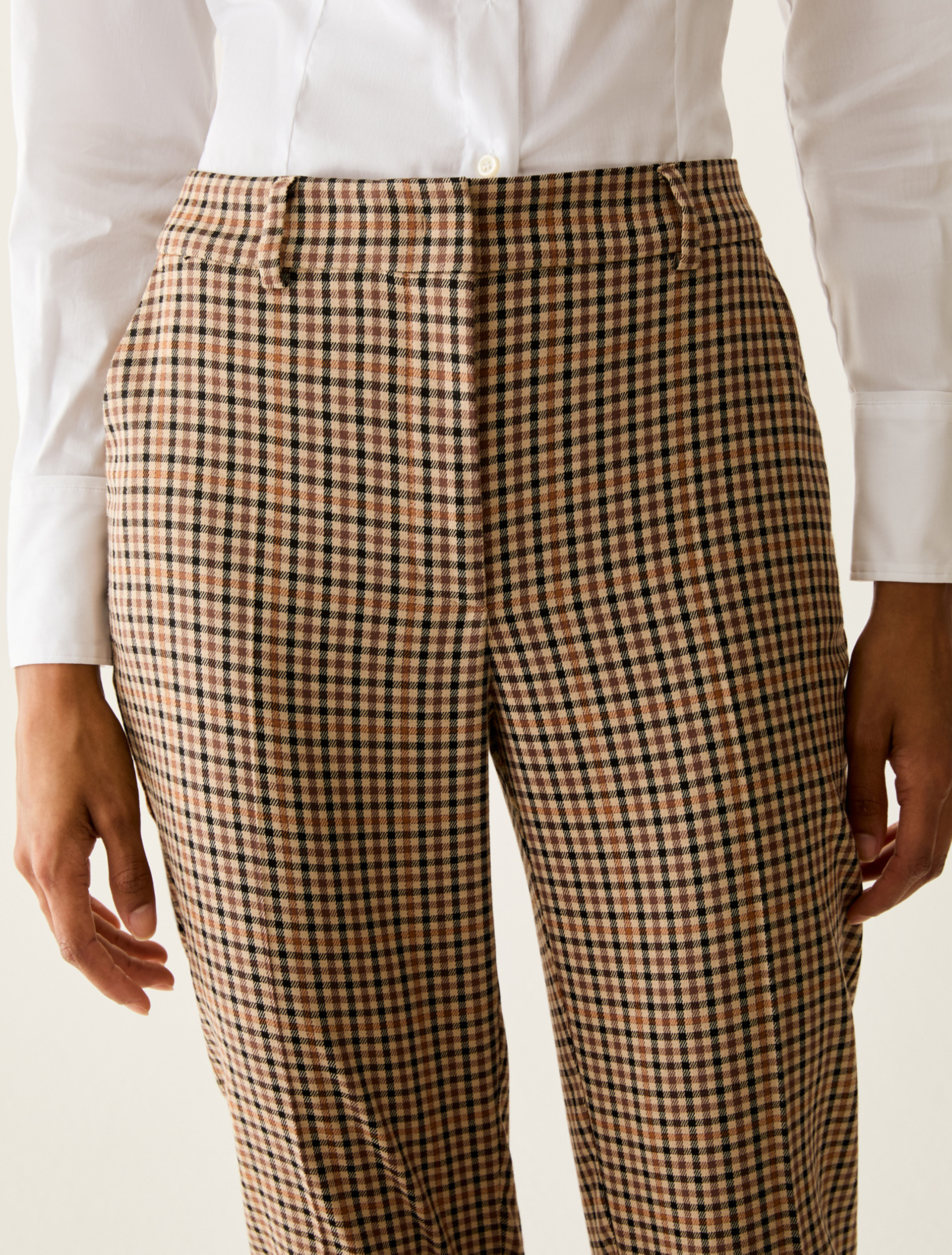 Slim-cut tailored trousers - CAMEL - Pennyblack - 4