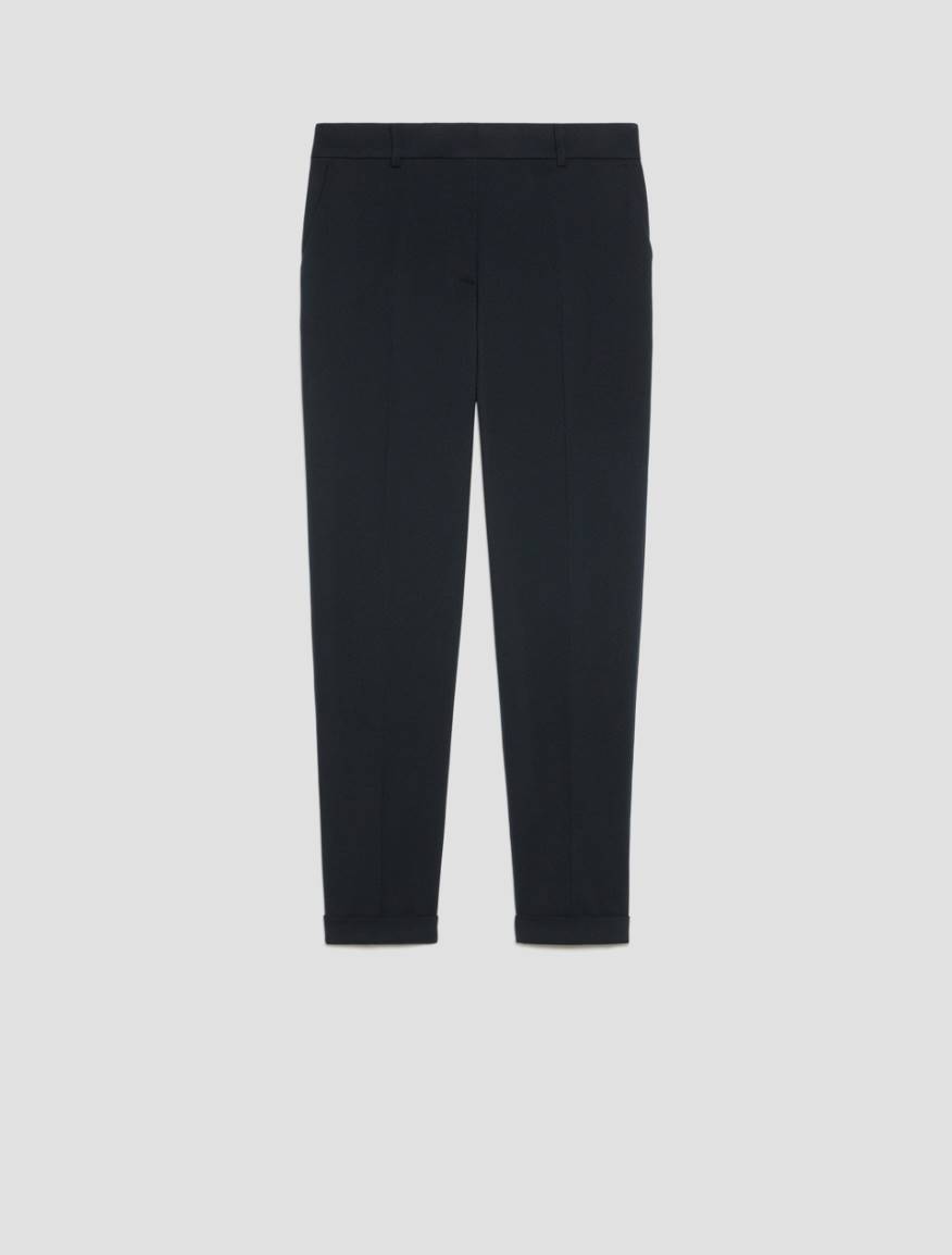 Slim-cut tailored trousers - NAVY - Pennyblack - 2
