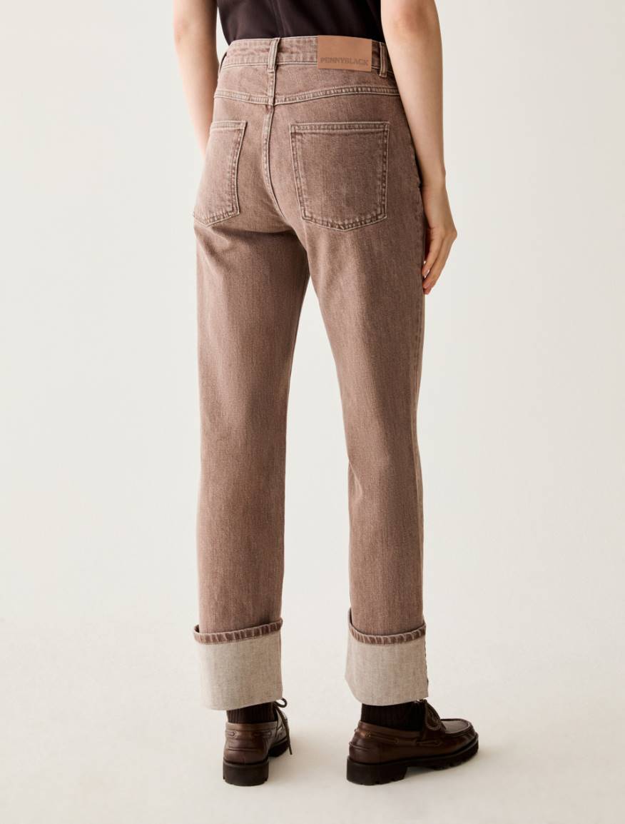 Regular-cut kasha jeans - BEIGE - Pennyblack - 3