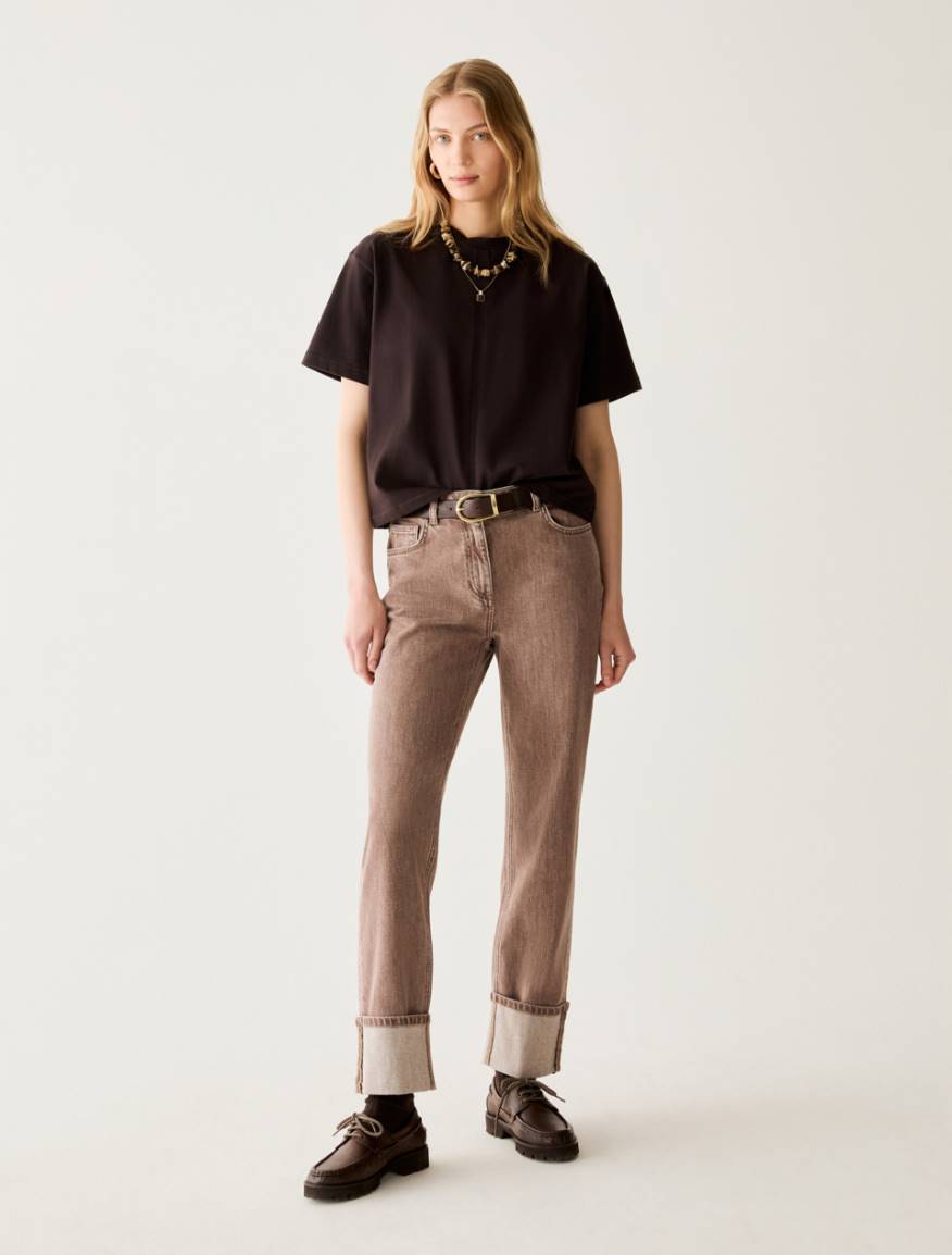 Regular-cut kasha jeans - BEIGE - Pennyblack