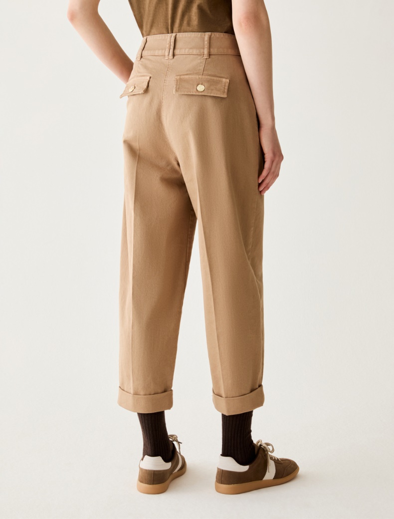 Carrot-cut cotton trousers - Pennyblack - 3