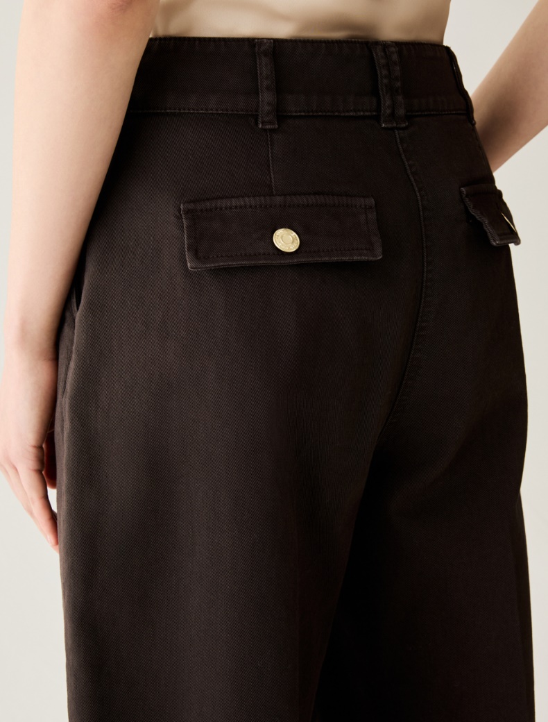 Carrot-cut cotton trousers - Pennyblack - 4