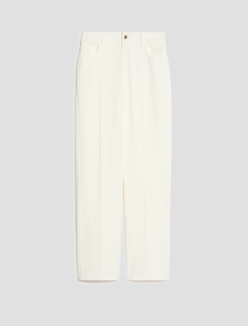 Straight-leg cotton trousers - Pennyblack - 2