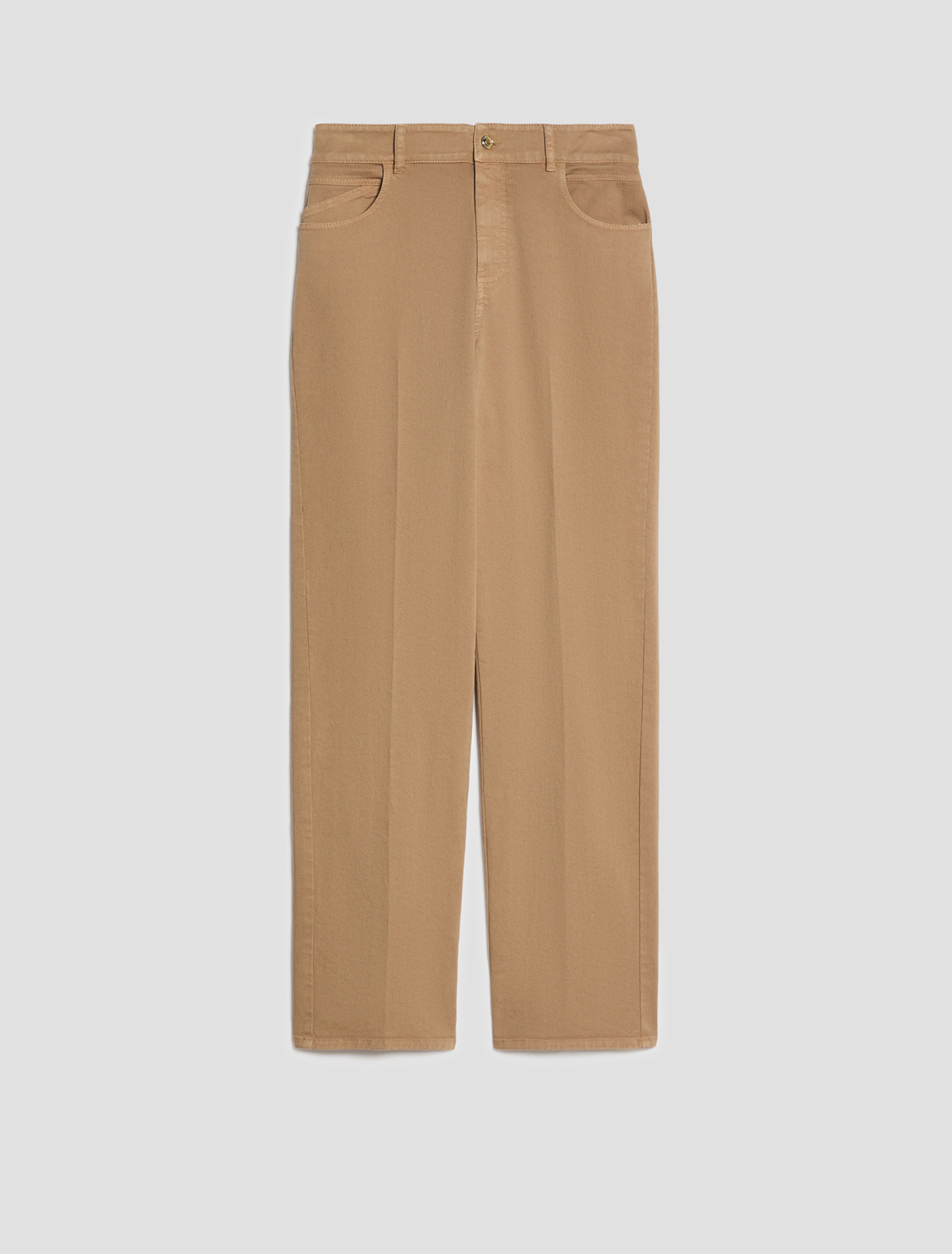 Straight-leg cotton trousers - CAMEL - Pennyblack - 2