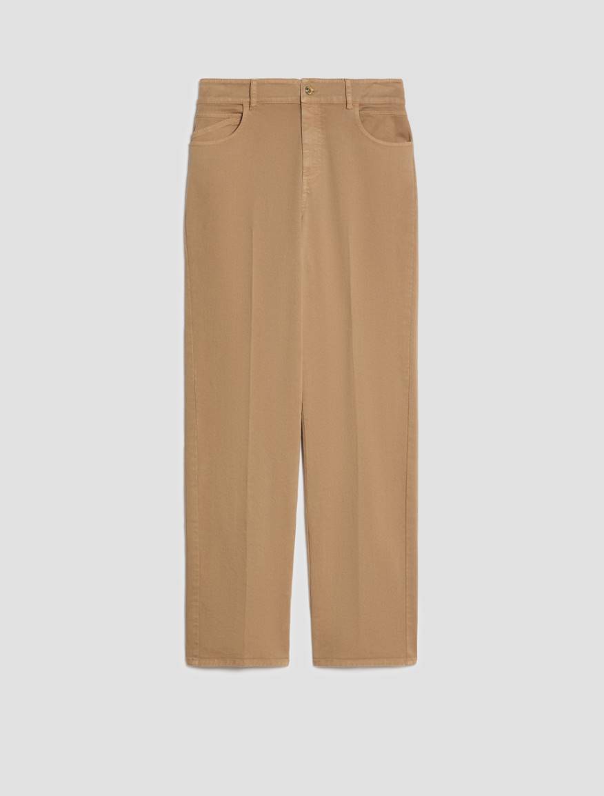 Straight-leg cotton trousers - CAMEL - Pennyblack - 2