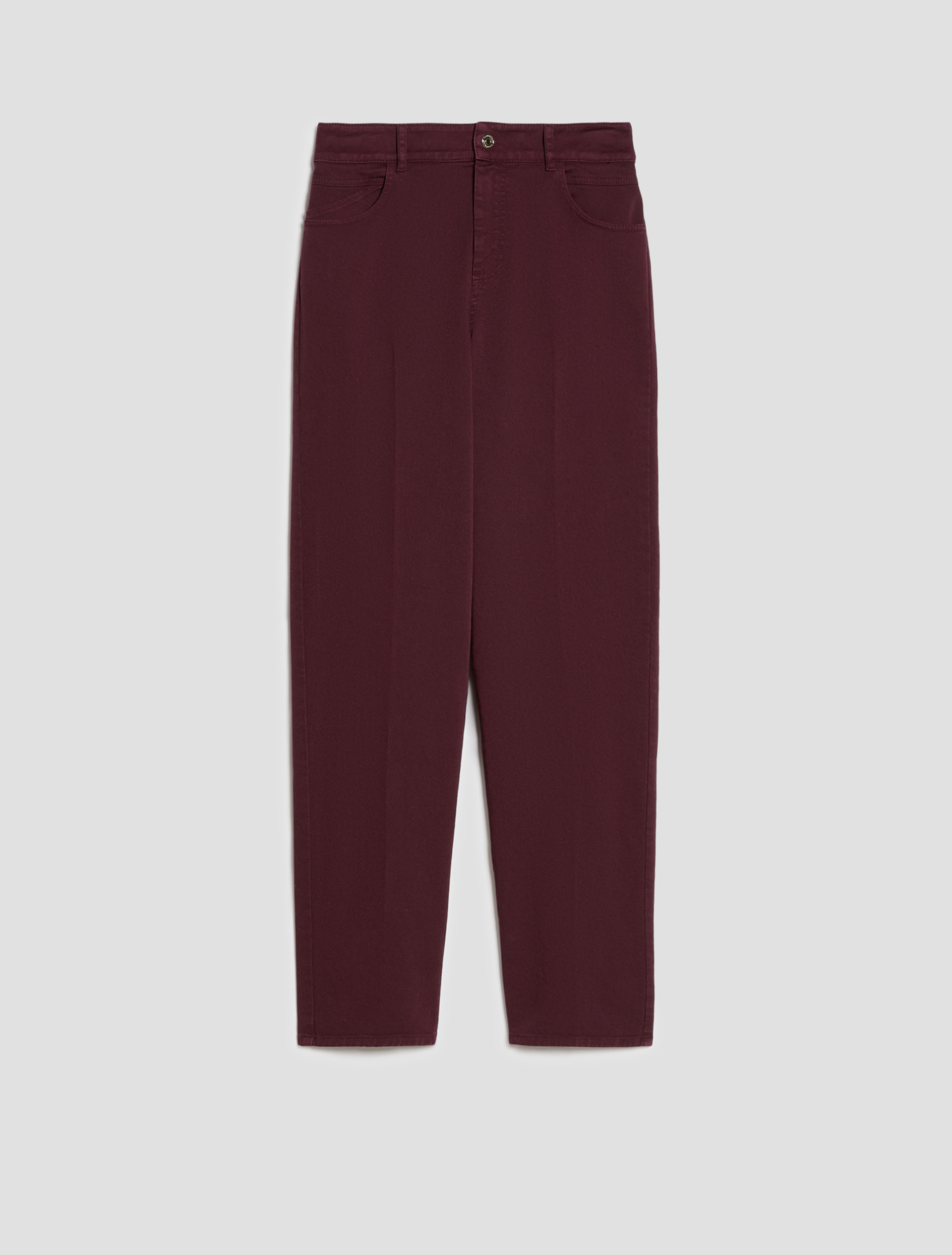 Straight-leg cotton trousers - BORDEAUX - Pennyblack - 2