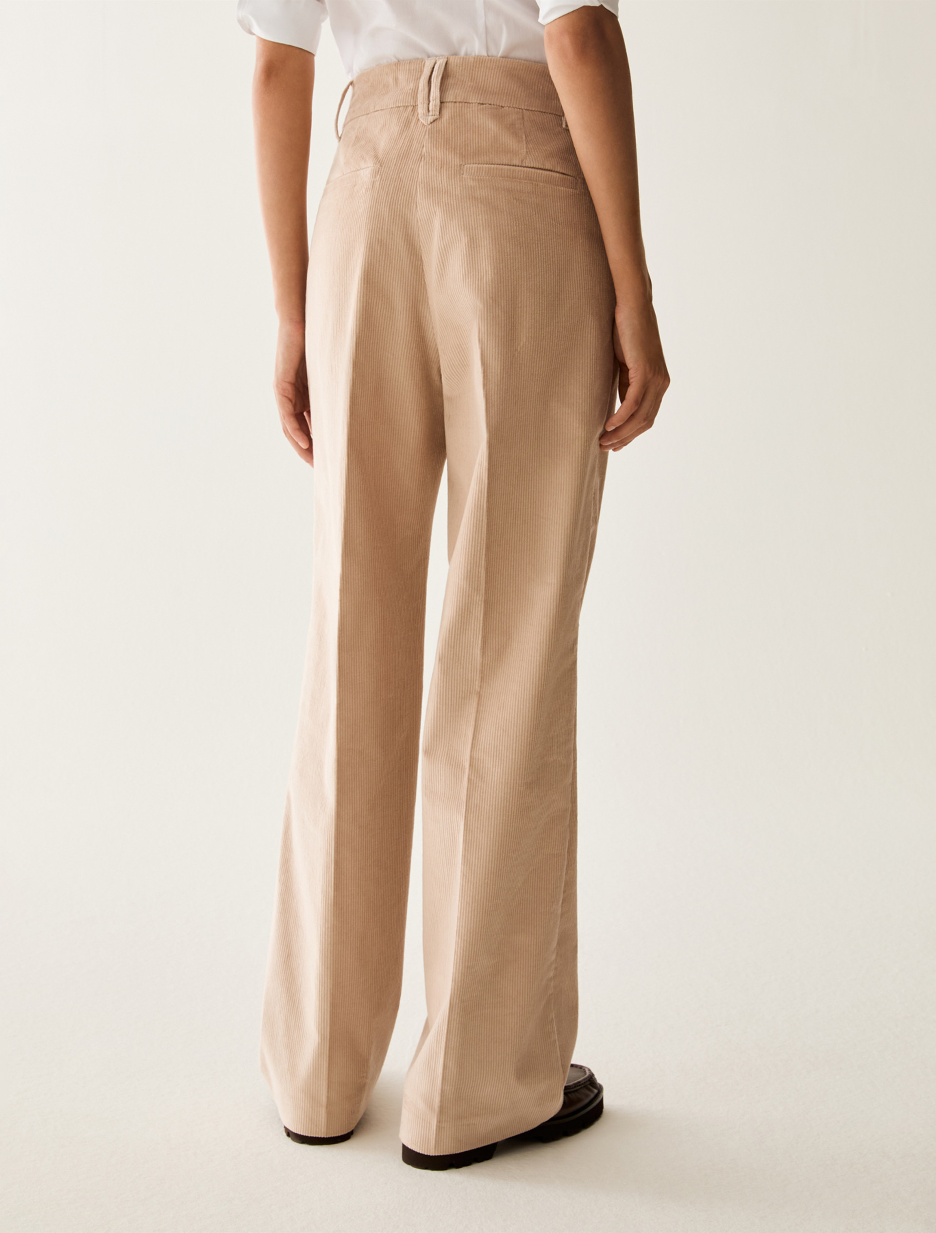 Tailored corduroy trousers - BEIGE - Pennyblack - 3