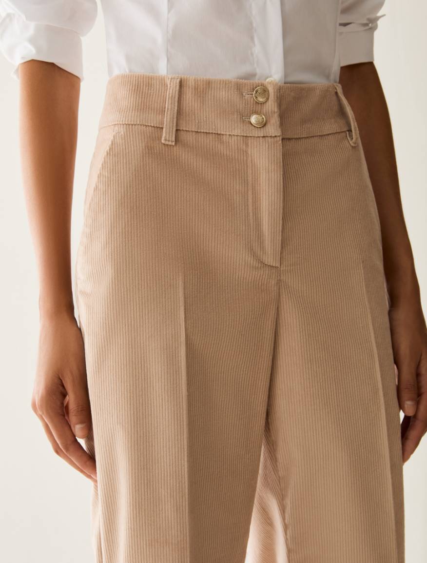Tailored corduroy trousers - BEIGE - Pennyblack - 4