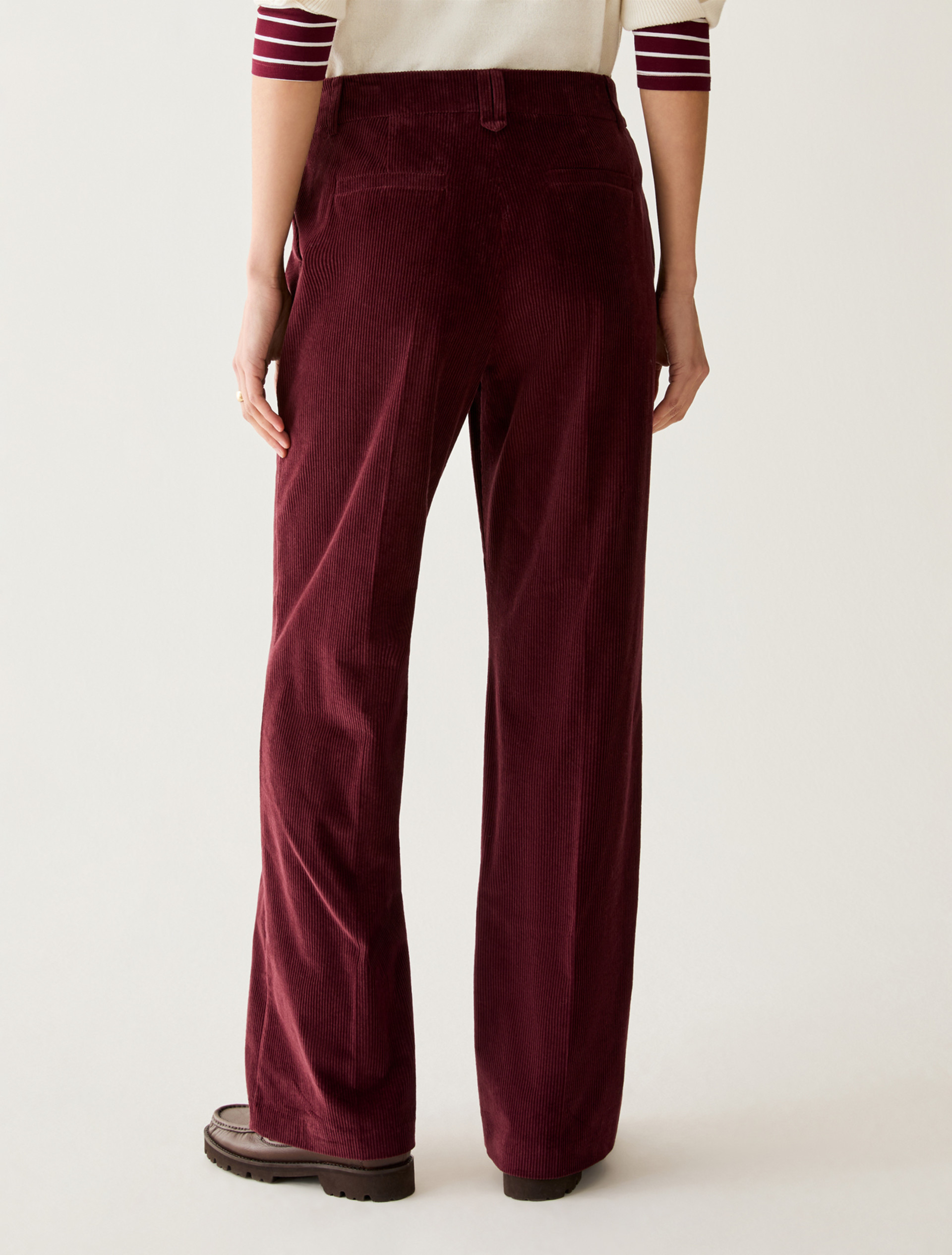 Tailored corduroy trousers - BORDEAUX - Pennyblack - 3