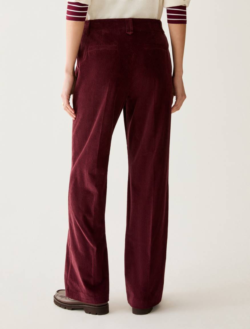 Tailored corduroy trousers - BORDEAUX - Pennyblack - 3