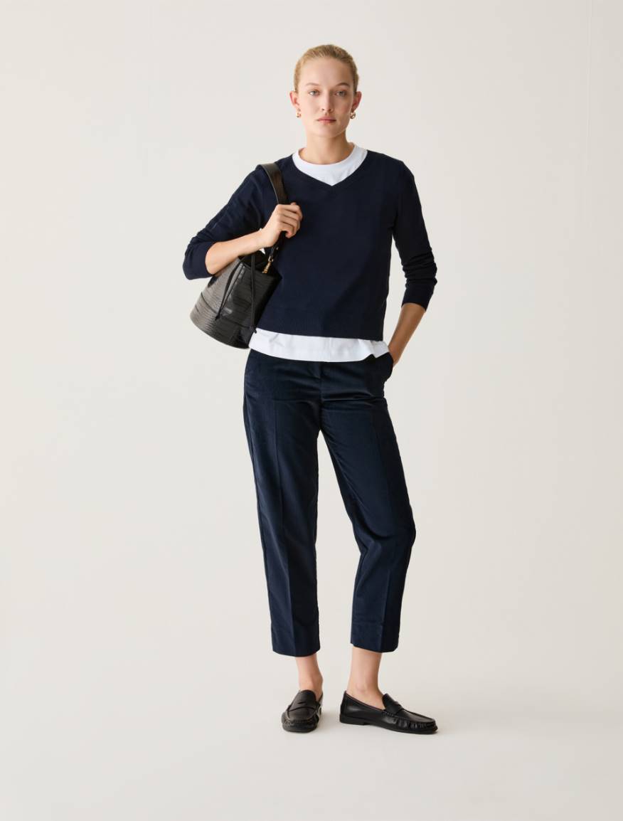 Corduroy trousers - NAVY - Pennyblack - 5