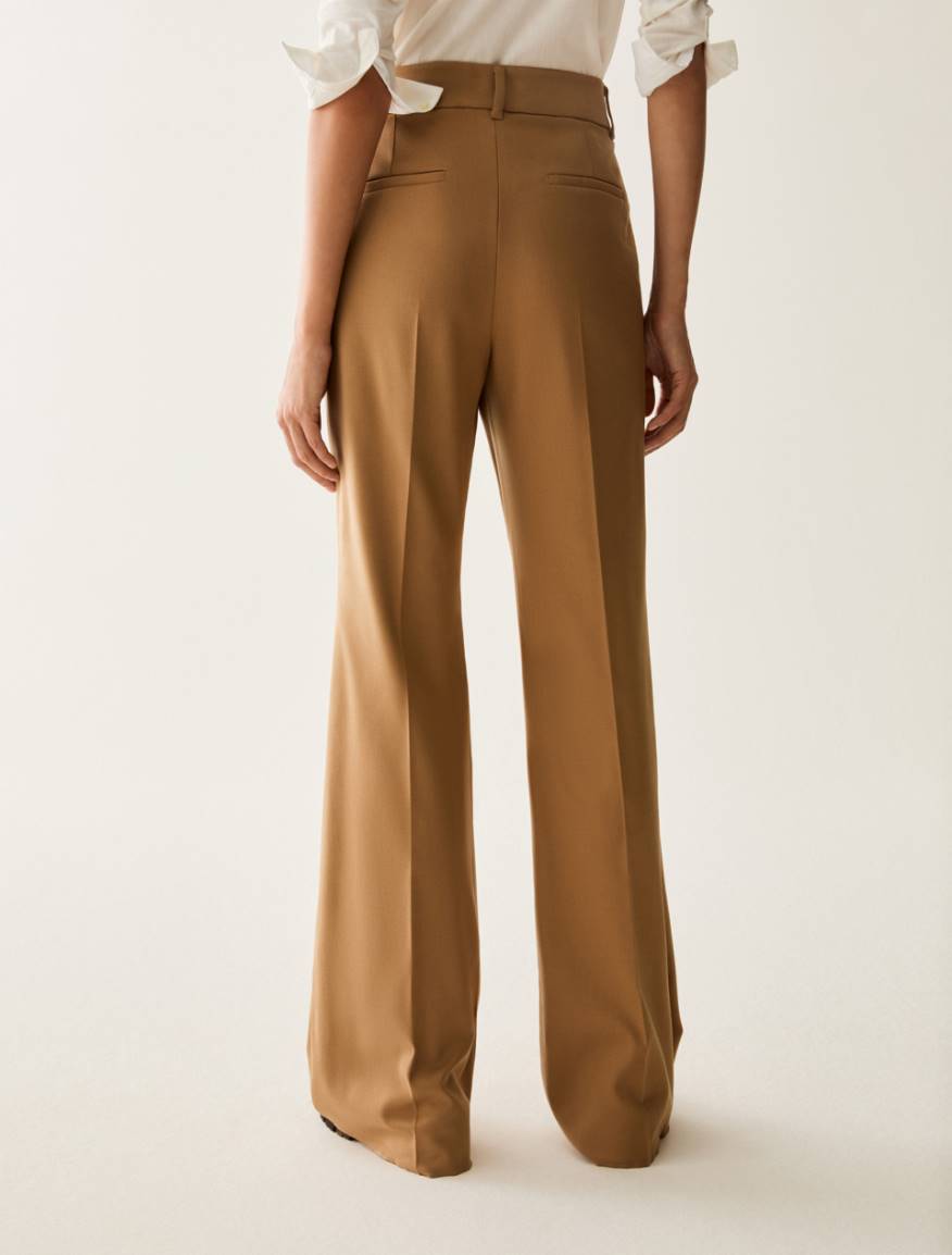 Tailored flare-cut trousers - CAMEL - Pennyblack - 3